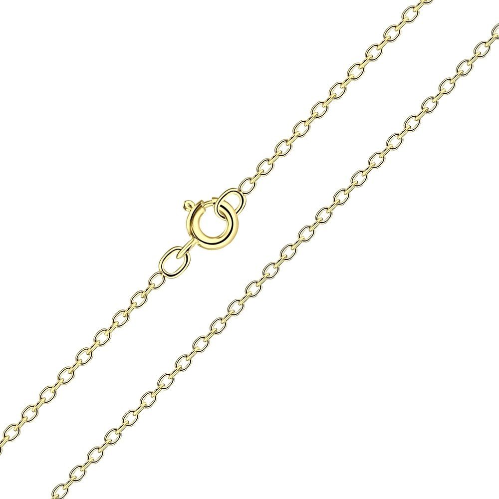 ALEXANDER YORK Kette PLÄTTCHEN-HERZ in Gold, Anhänger mit Sterling 925 Silber