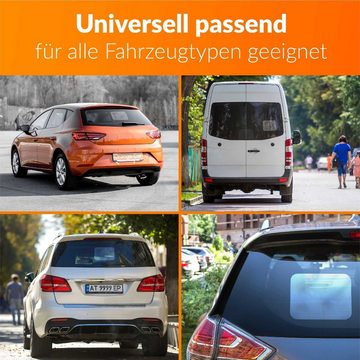 Upgrade4cars Autospiegel Auto Weitwinkellinse für die Heckscheibe (Universal Rückfahrlinse selbstklebend), Fresnel-Linse Transparent & Groß, Kfz Lupe Hinten
