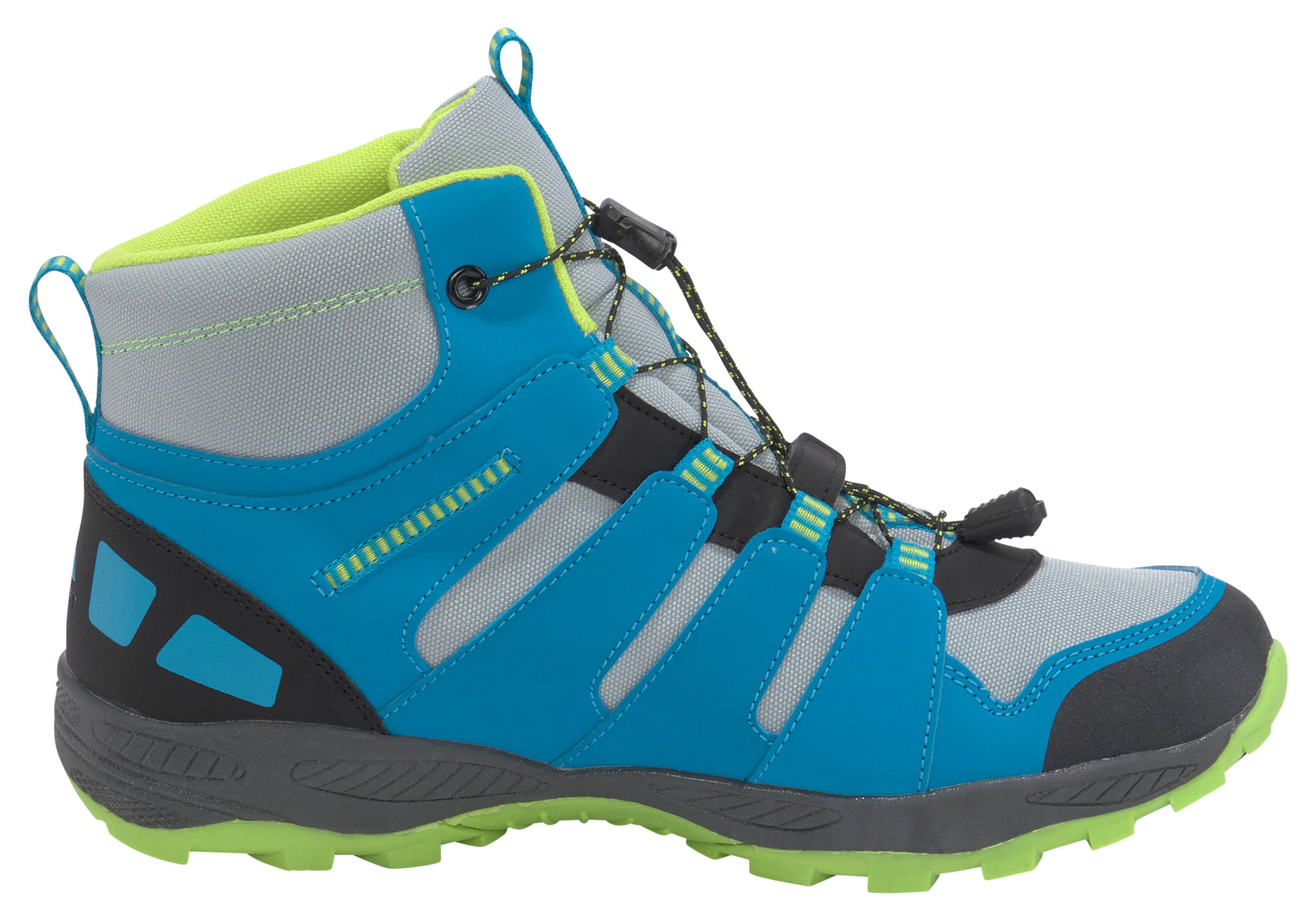 McKINLEY Sonnberg AQX MID Jr. Kinder Outdoorschuh Trekkingschuhe wasserdichte für blau-lime