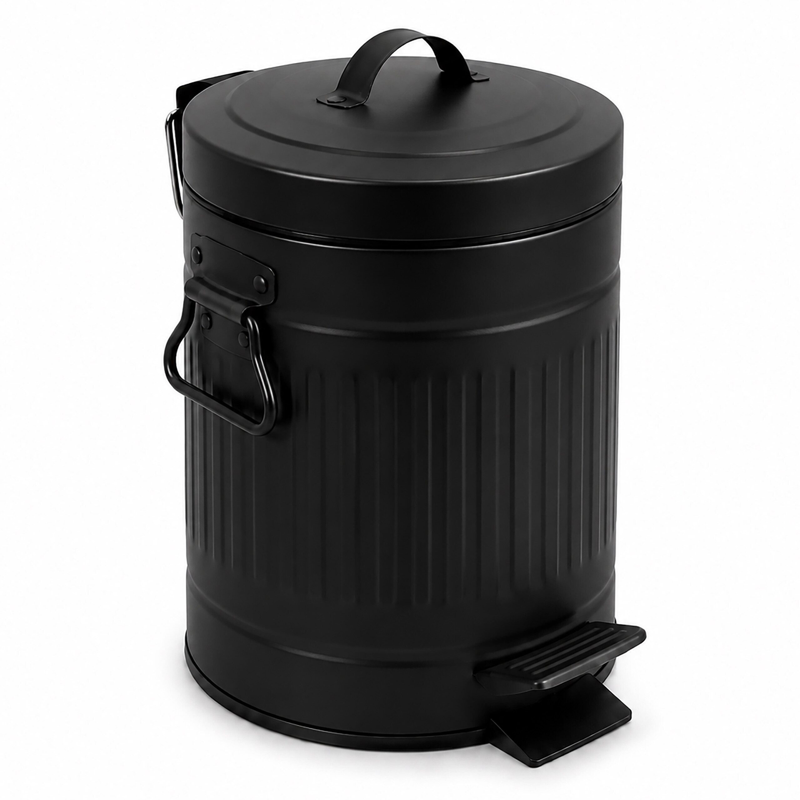 relaxdays Kosmetikeimer Retro Kosmetikeimer 3 Liter, schwarz von RELAXDAYS