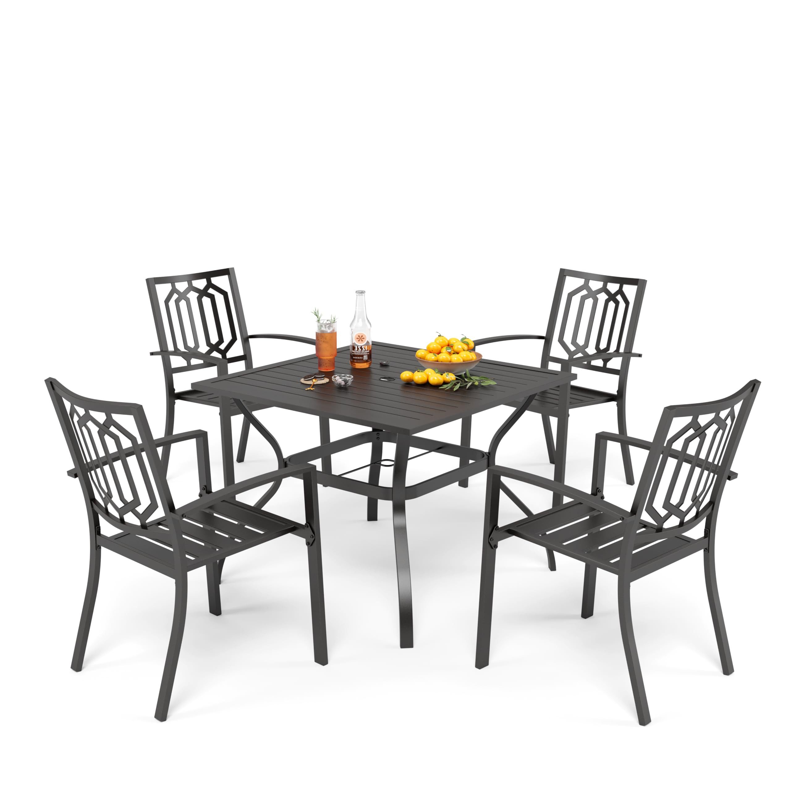 PHI VILLA Garten-Essgruppe, (94cm Quadratischer Gartentisch günstig online kaufen