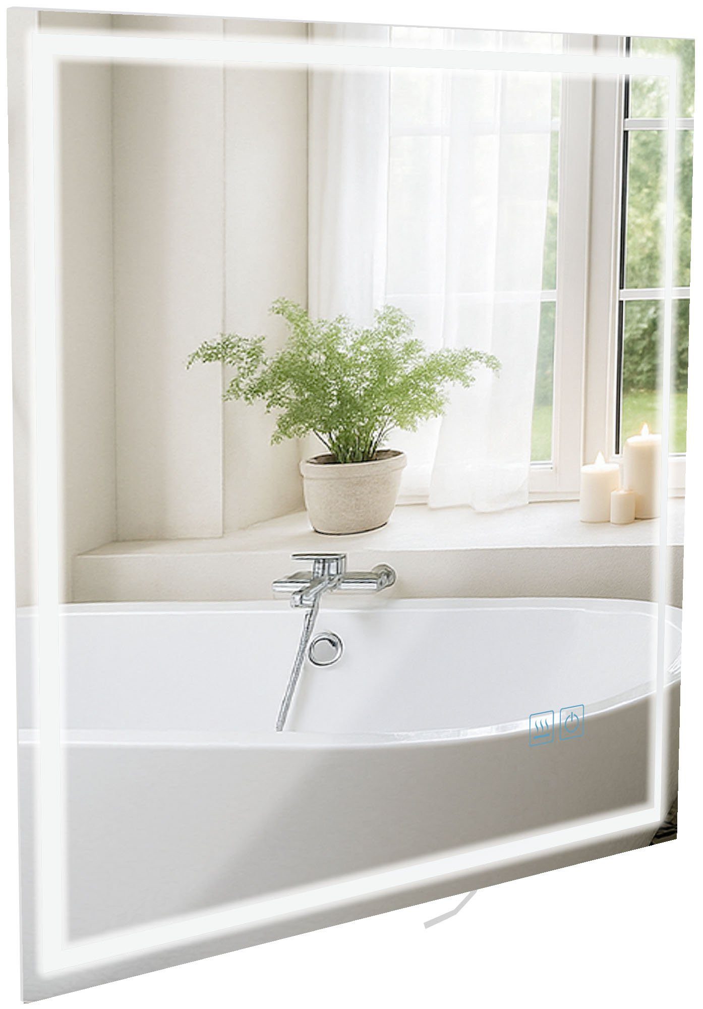 CLP Wandspiegel Jaffrey (1er), Bluetooth-Lautsprecher, Anti-Fog, LED-Licht, IP44 – Bild 5 von 5