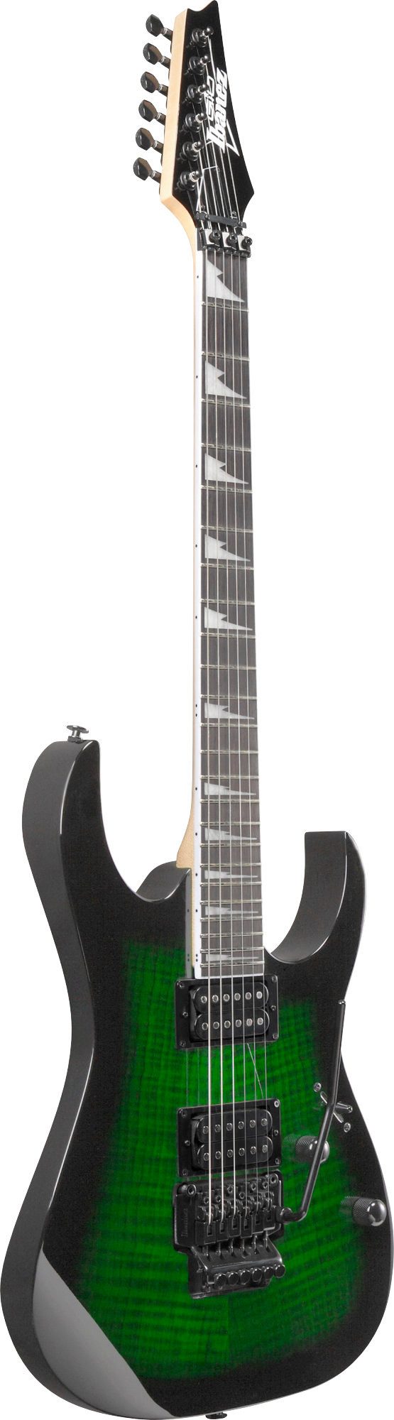Ibanez E-Gitarre GIO GRG320FA-TEB E-Gitarre Transparent Emerald Burst, ST-Style, E-Gitarre für Einsteiger mit zwei Humbucker-Tonabnehmern und Tremolo