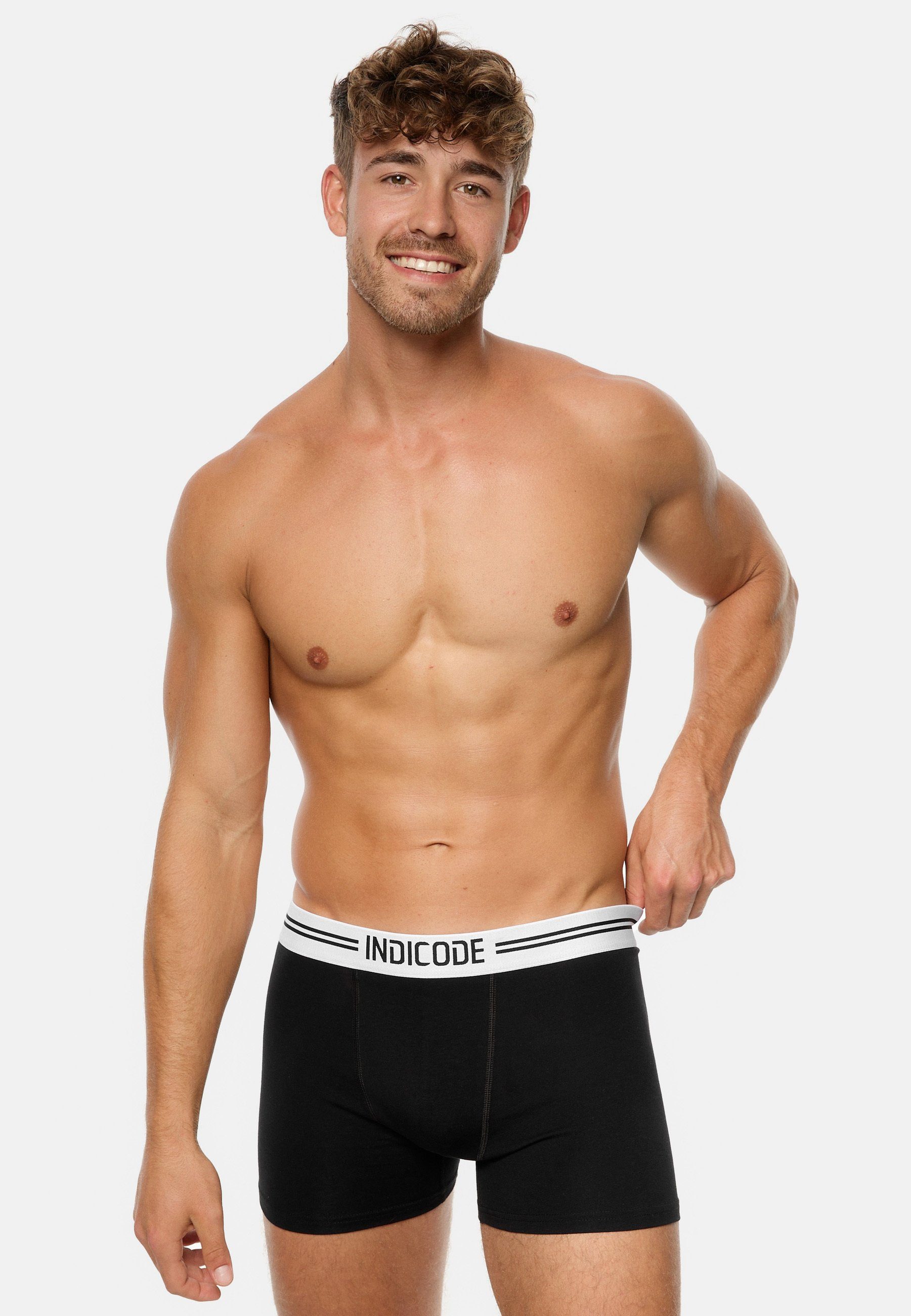 Indicode Boxershorts Copenhagen White/Grey/Black