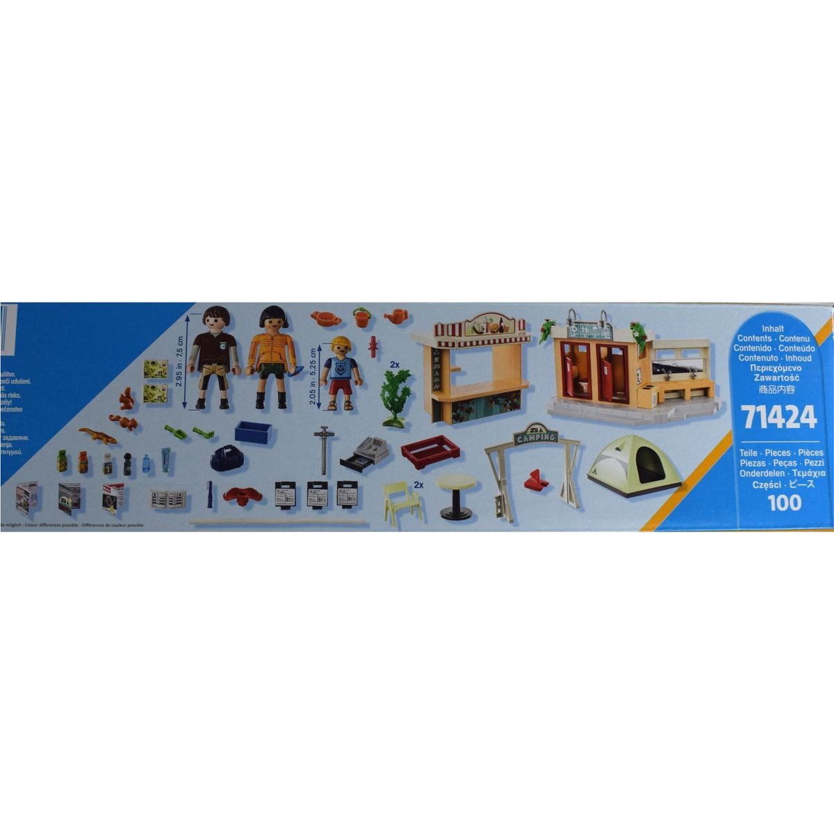Playmobil® Campingplatz 71424 Campingplatz 100 tlg. Spielbausteine, (100 St., 71424)