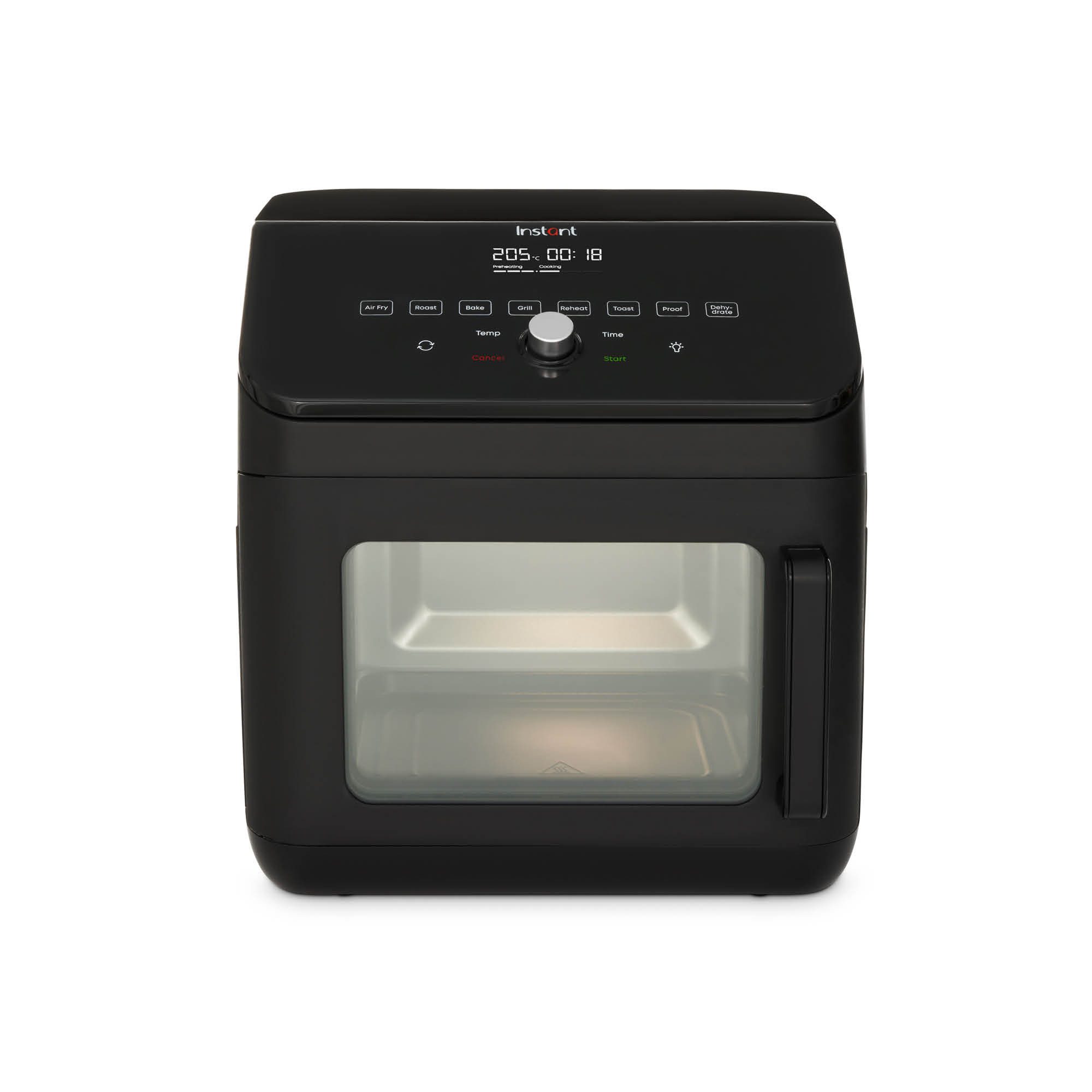 Instant Pot Minibackofen Vortex 9in1 Heißluftbackofen mit Drehspieß Braten Dörren Toasten 1700W, 13L, 9 Kochprogramme, 360°Heißluftzirkulation, Kochfortschrittsanzeige