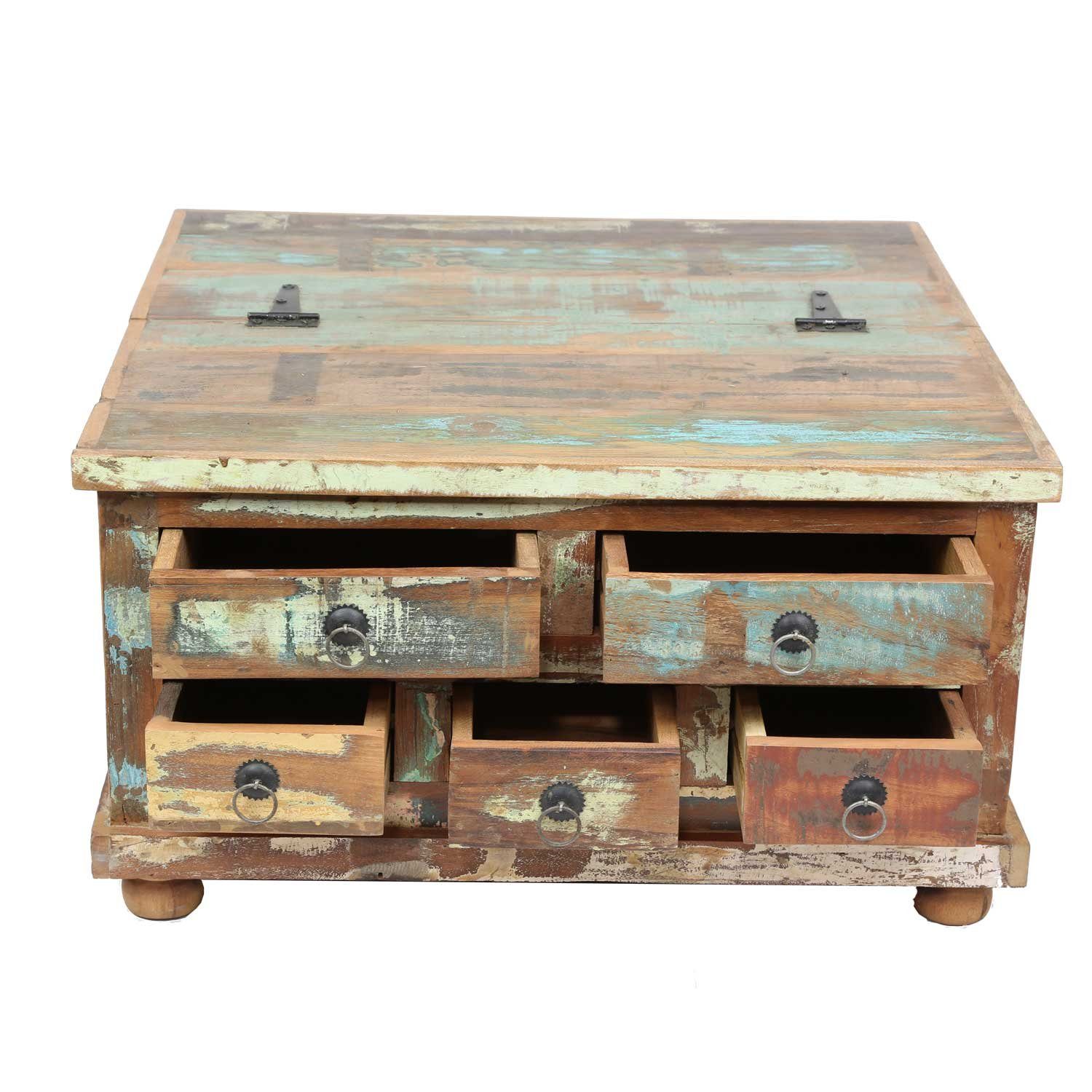 Casa Moro Truhentisch Shabby Chic Couchtisch Truhentisch 70x70x38 cm aus ma günstig online kaufen