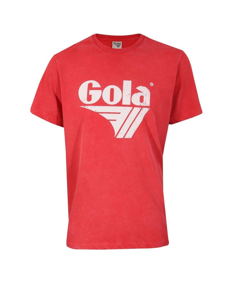 T-Shirt Logo Print Washed (Baumwolle) rot Herren