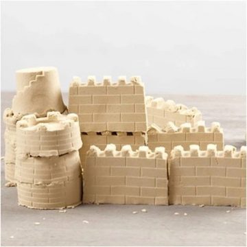 Creotime Modelliermasse Knetsand Sandförmchen, Burgen, Größe 5,5-8,5 cm, 4