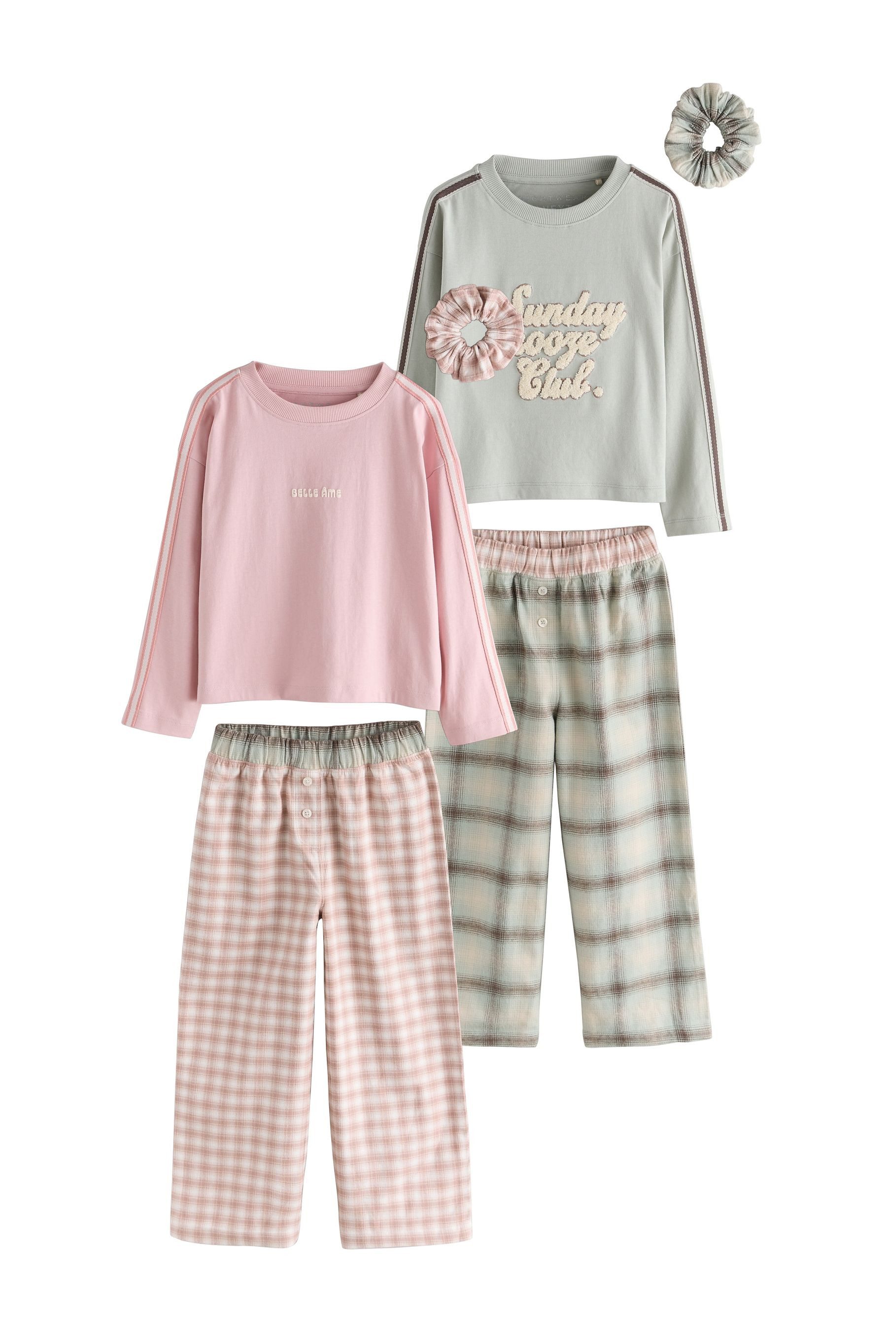 Next Pyjama Schlafanzüge mit weitem Bein, 2er-Pack (4 tlg)