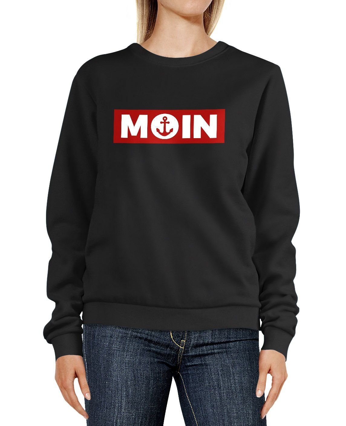 Neverless Sweatshirt Sweatshirt Damen Moin norddeutsch günstig online kaufen