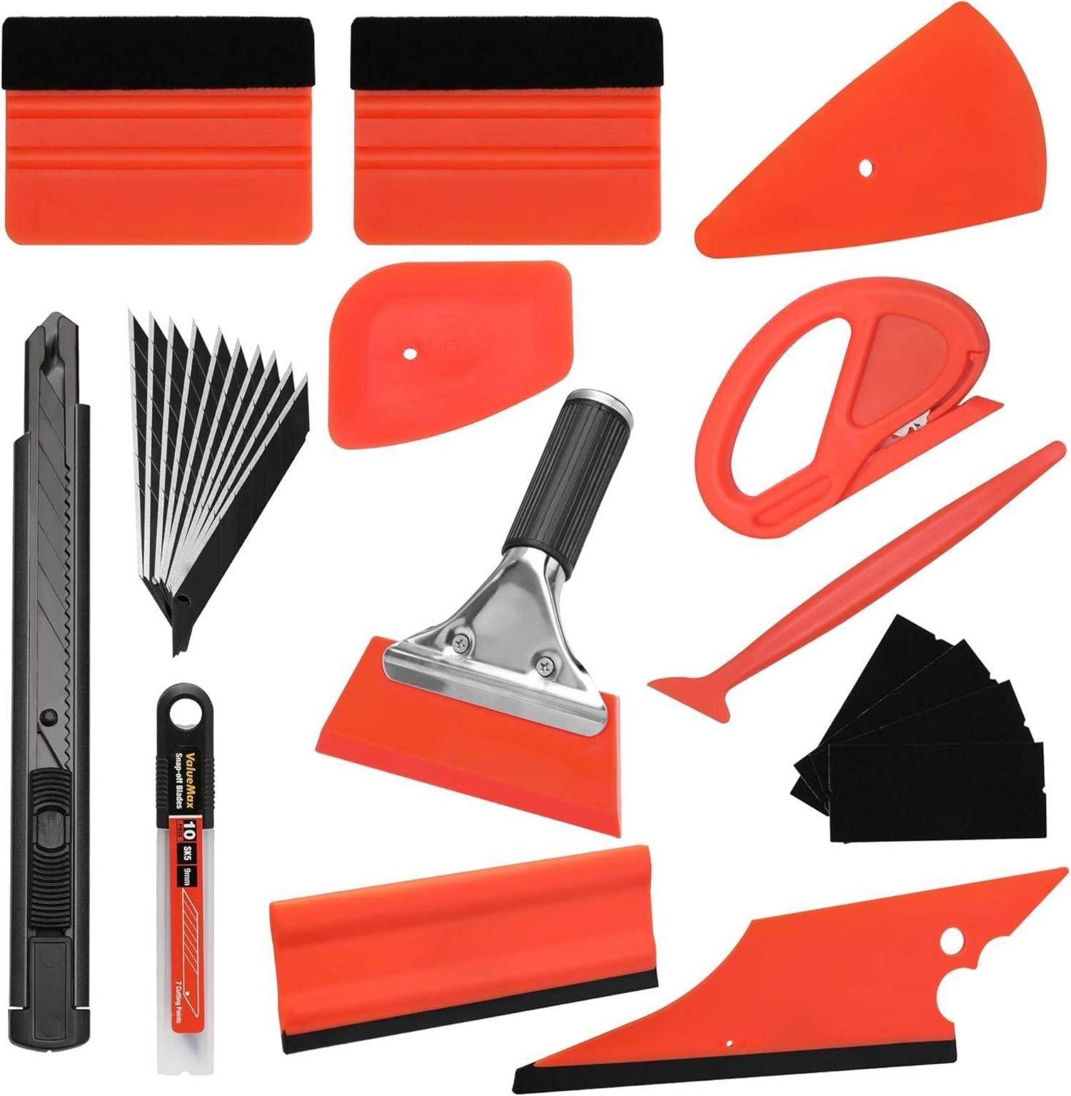 Multitool Autofolien Tönungsfolie Set, Werkzeug Kit, Rakel Schaber Messer 10