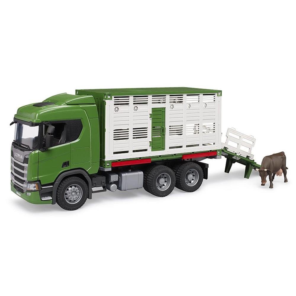 Bruder® Spielzeug-LKW 03548 Scania Super 560R Tiertransport-LKW, mit 1 Rind, für Kinder ab 4 Jahren