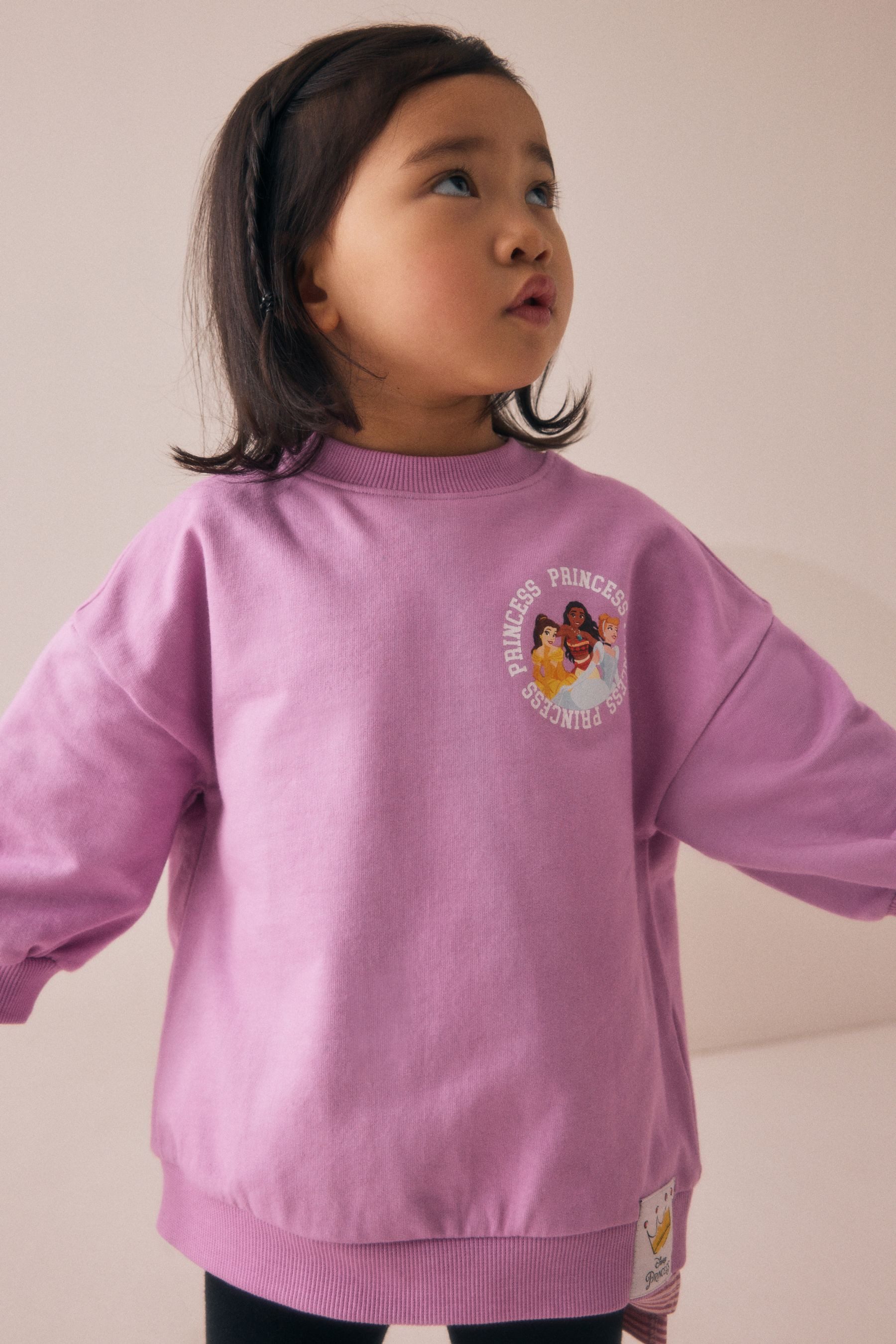 Next Top & Leggings Langarmshirt und Leggings im Set, Disney Princess (2-tlg)