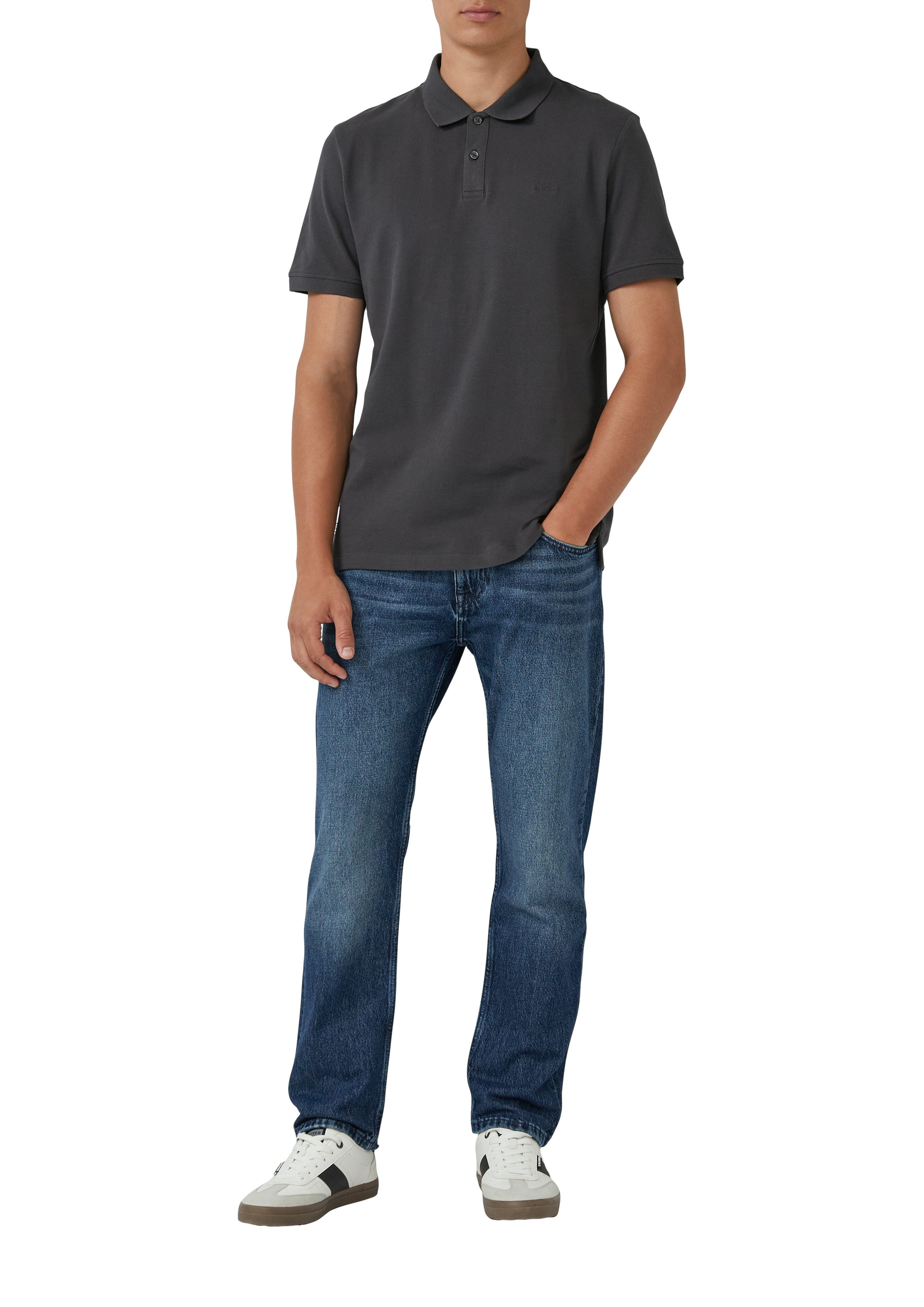 s.Oliver Poloshirt (Packung, 2-tlg) mit Logo Stickerei