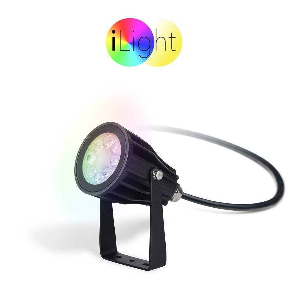 6W Spießstrahler LED Farbig Warmweiß iLight Kaltweiß Weiß RGB iLight CCT - & Schwarz, + Gartenstrahler