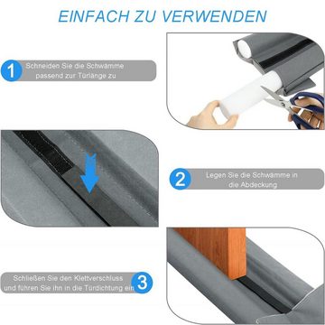 Rnemitery Zugluftstopper Türdichtung Schallschutz Zugluftstopper für Türen 80-100cm Grau, 1-tlg.