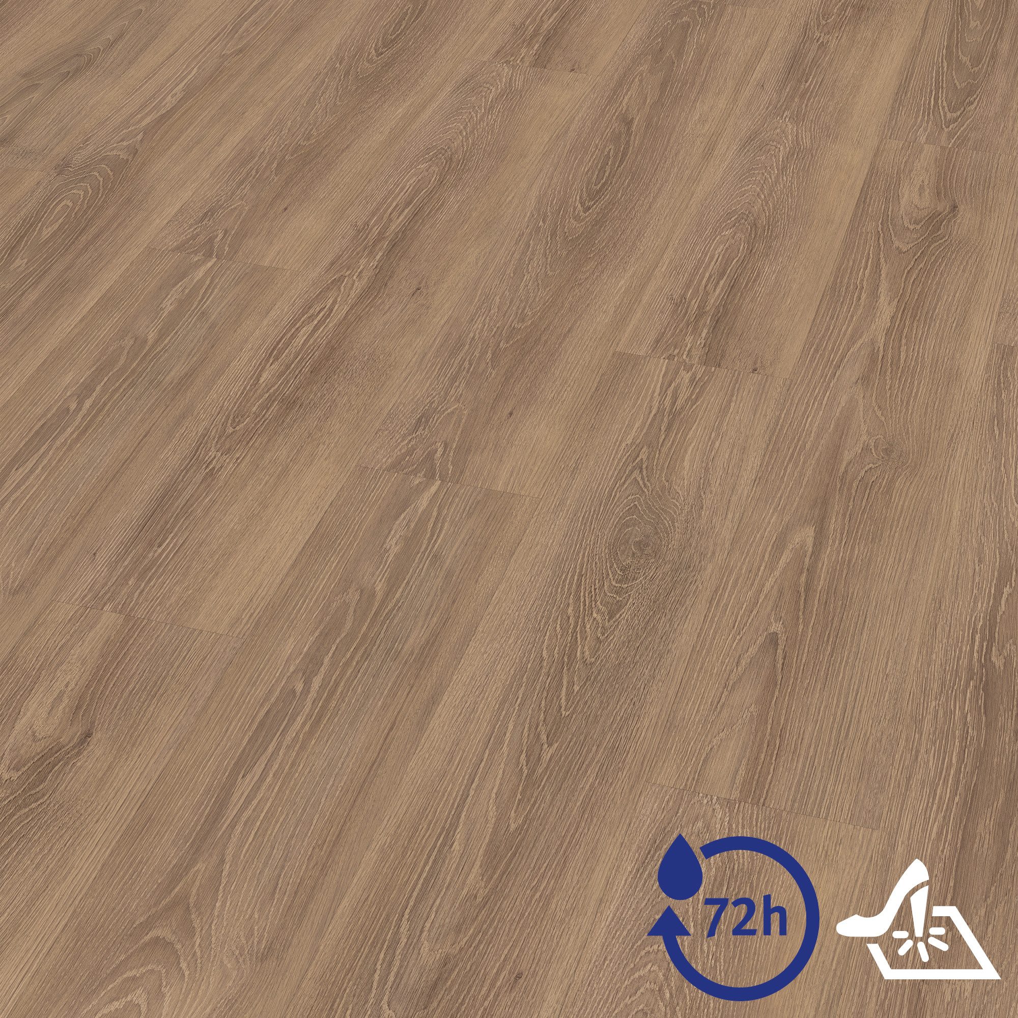 EGGER Vinylboden Aquadura+ EDF197 Capri Eiche braun (7,5mm; 1,995qm), Wasserbeständig, Holzbasierter elastischer Bodenbelag mit HDF Trägerplatte