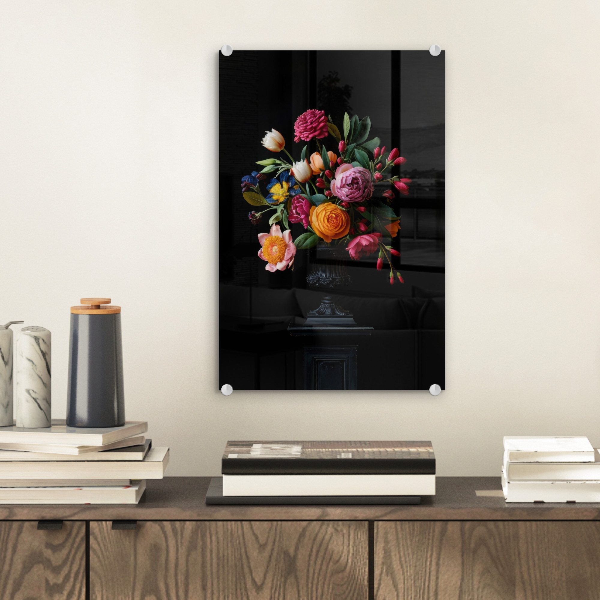 MuchoWow Acrylglasbild Blumenstrauß - Romantisch - günstig online kaufen