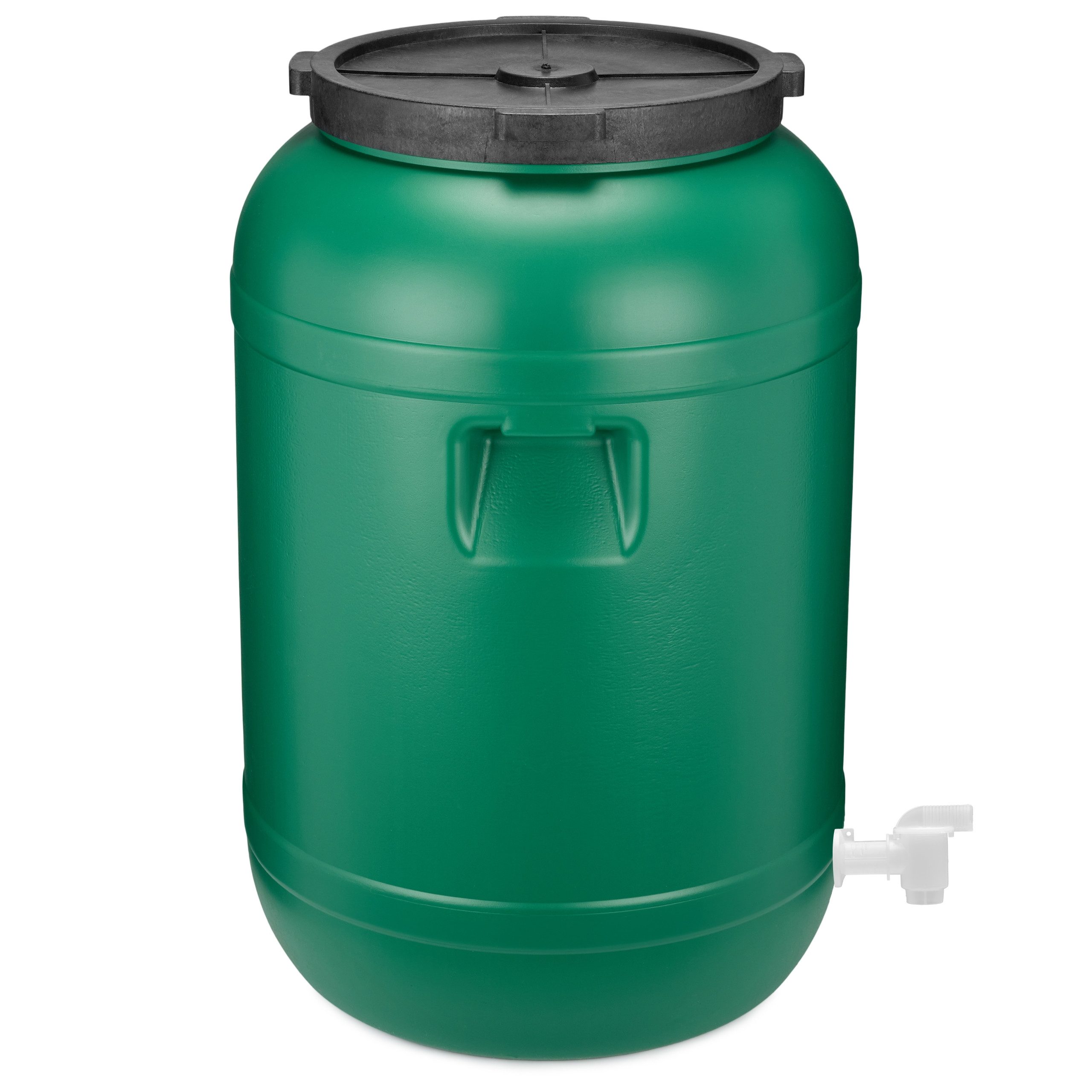 Garronda Regentonne Weithalsfass 120 Liter mit Hahn Plastikbehälter mit Deckel GD-0142, 120 l, (1-tlg), BPA-Frei
