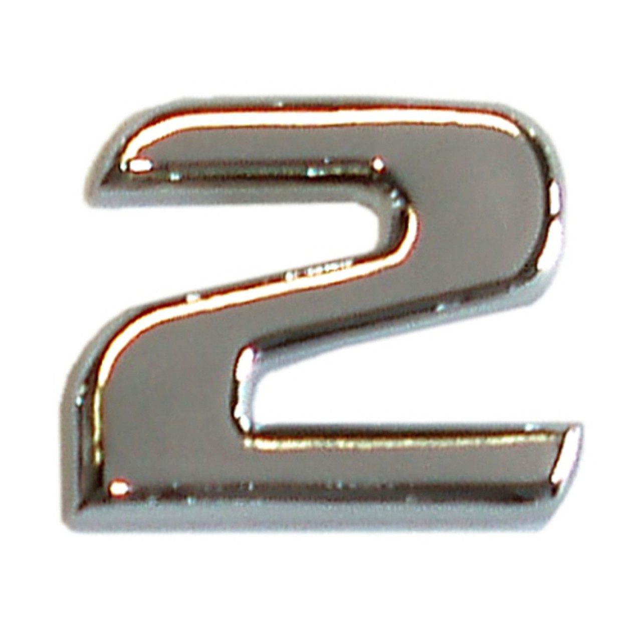 Aufkleber Hermann Schütz 3D-Relief-Chrome-Zahl 2 25x35mm