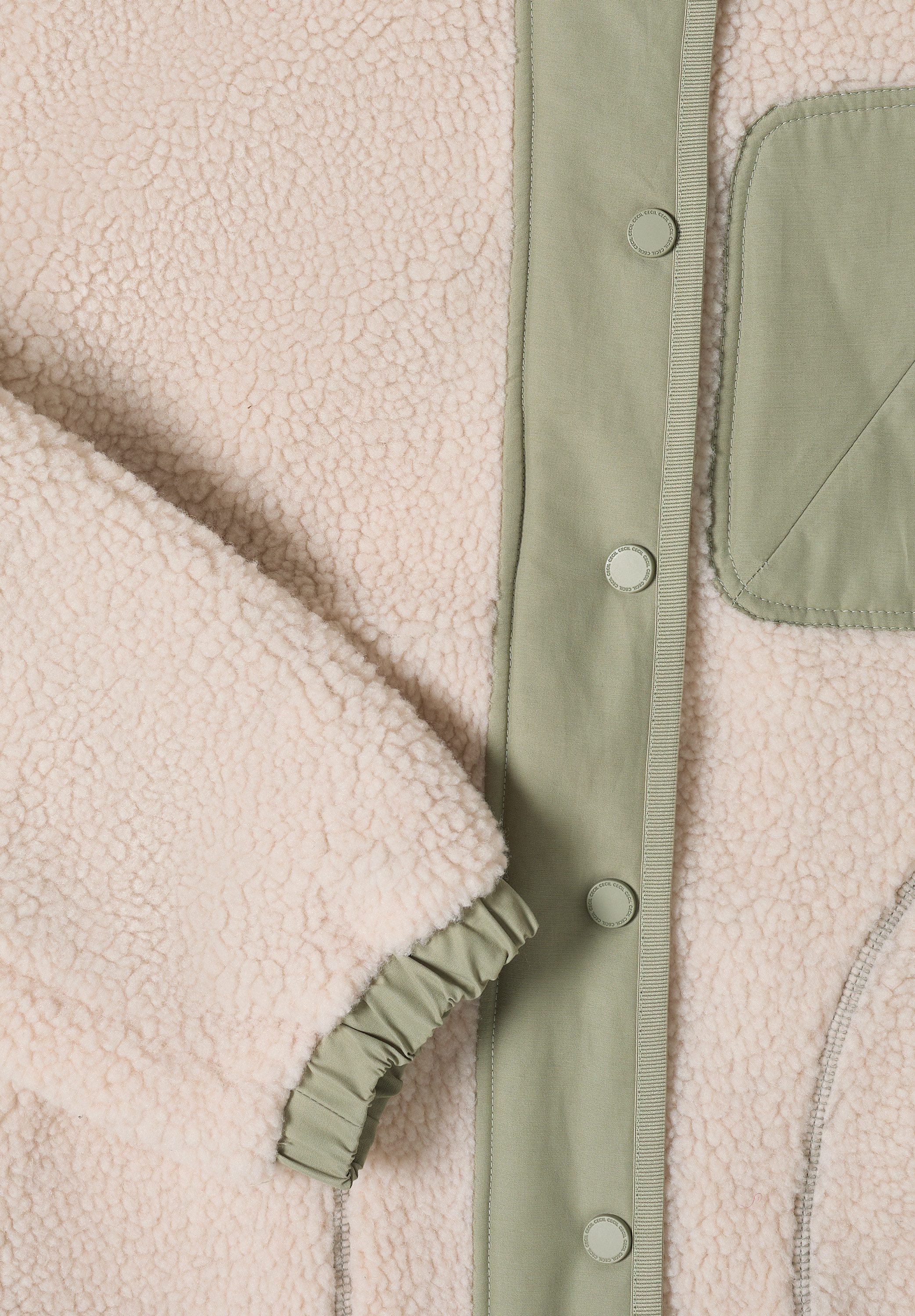 CECIL Fellimitatjacke mit Kapuze