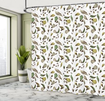 Abakuhaus Duschvorhang Moderner Digitaldruck mit 12 Haken auf Stoff Wasser Resistent Breite 175 cm, Höhe 180 cm, Blumen Autumn Nature Design