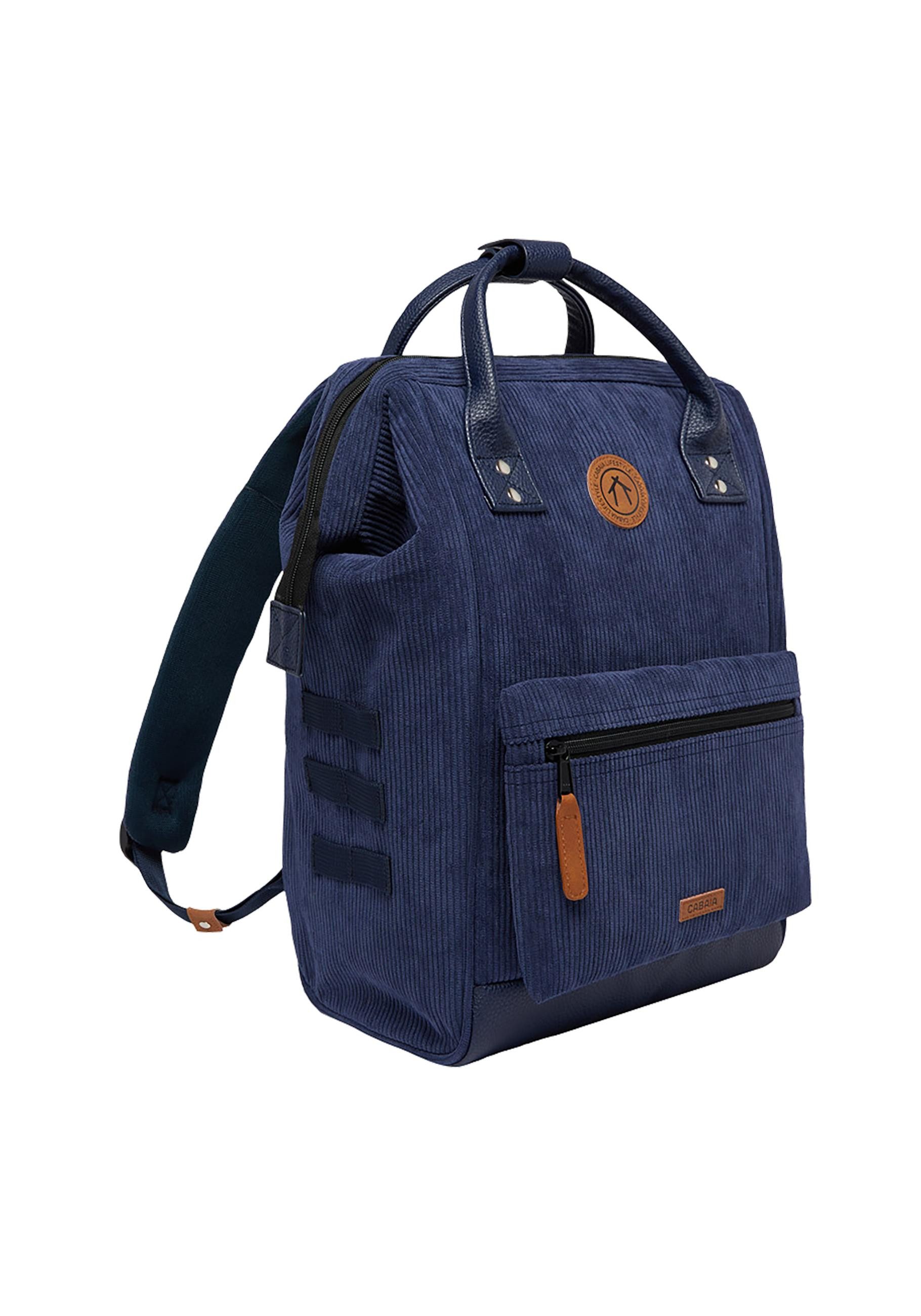 CABAIA Tagesrucksack Adventurer M Cord Recycled (3-tlg), Cord-Rucksack mit austauschbaren Vordertaschen