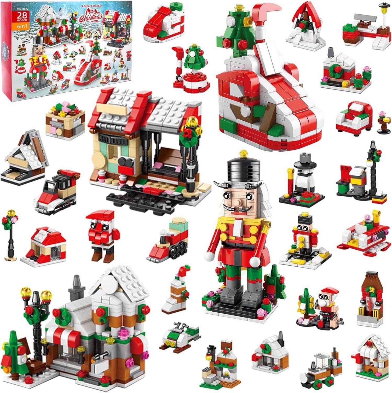 Spielzeug-Adventskalender Adventskalender Weihnachtsbaum Bauklötze Set 24-tlg. Countdown