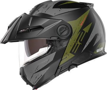 Schuberth Motorradhelm E2 Explorer Green, XS-3XL / 53-65 cm, Klapphelm, Systemhelm, Adventurehelm, Endurohelm, mit Pinlock, Sonnenblende, Kommunikation vorbereitet