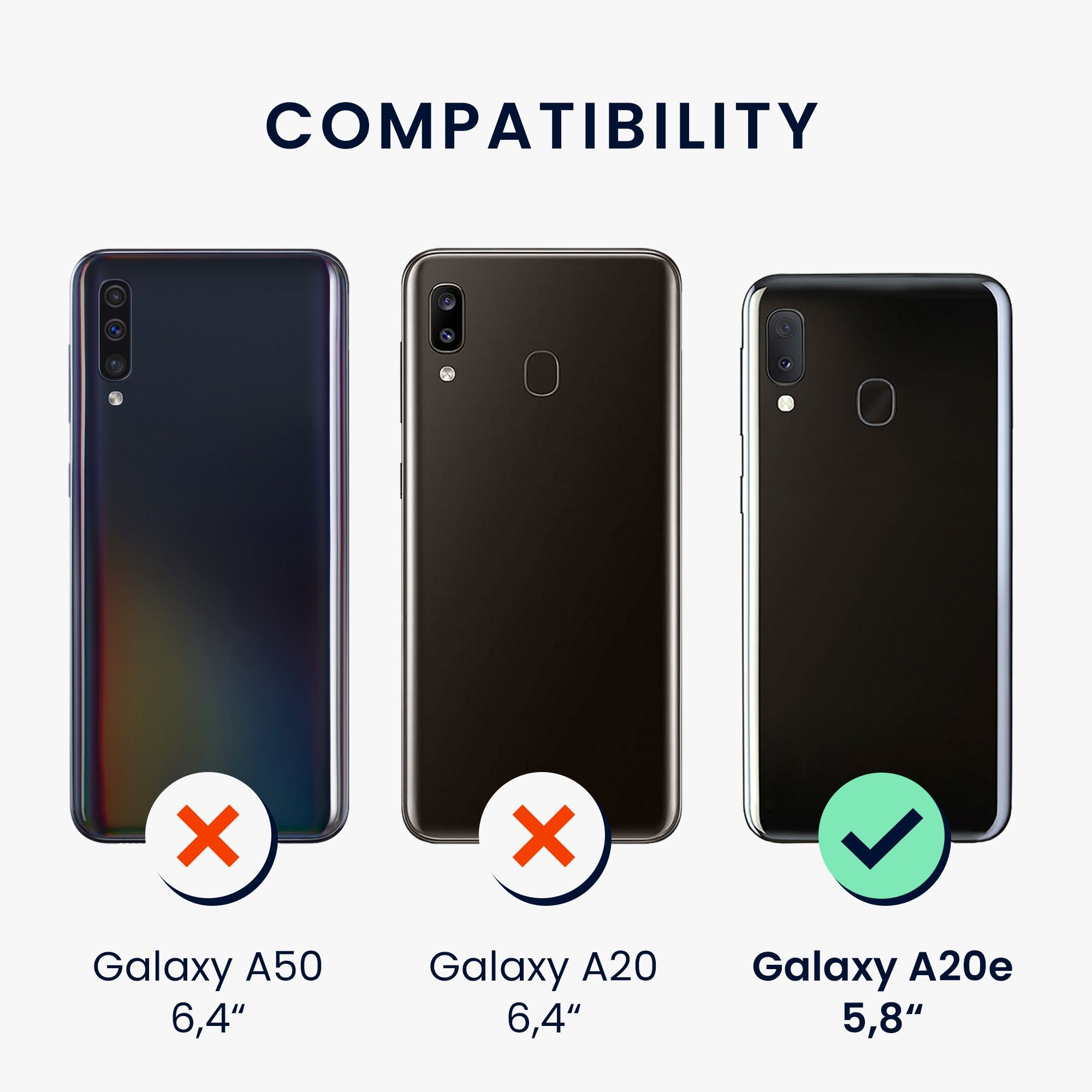 kwmobile Handyhülle Handyhülle für Samsung Galaxy A20e Hülle, Silikon Case metallisch schimmernd - Schutzhülle Cover