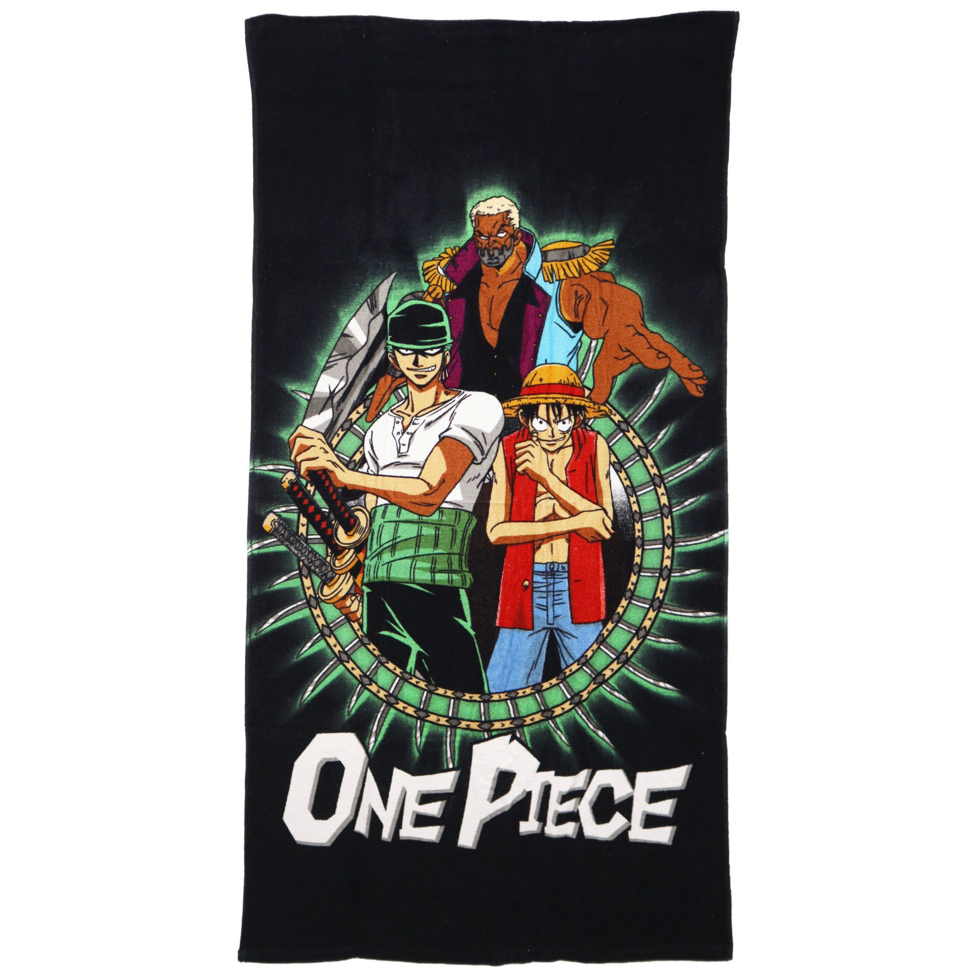 One Piece Anime Strandtuch One Piece Monkey D Ruffy and Crew Badetuch XL 70x140 Baumwolle