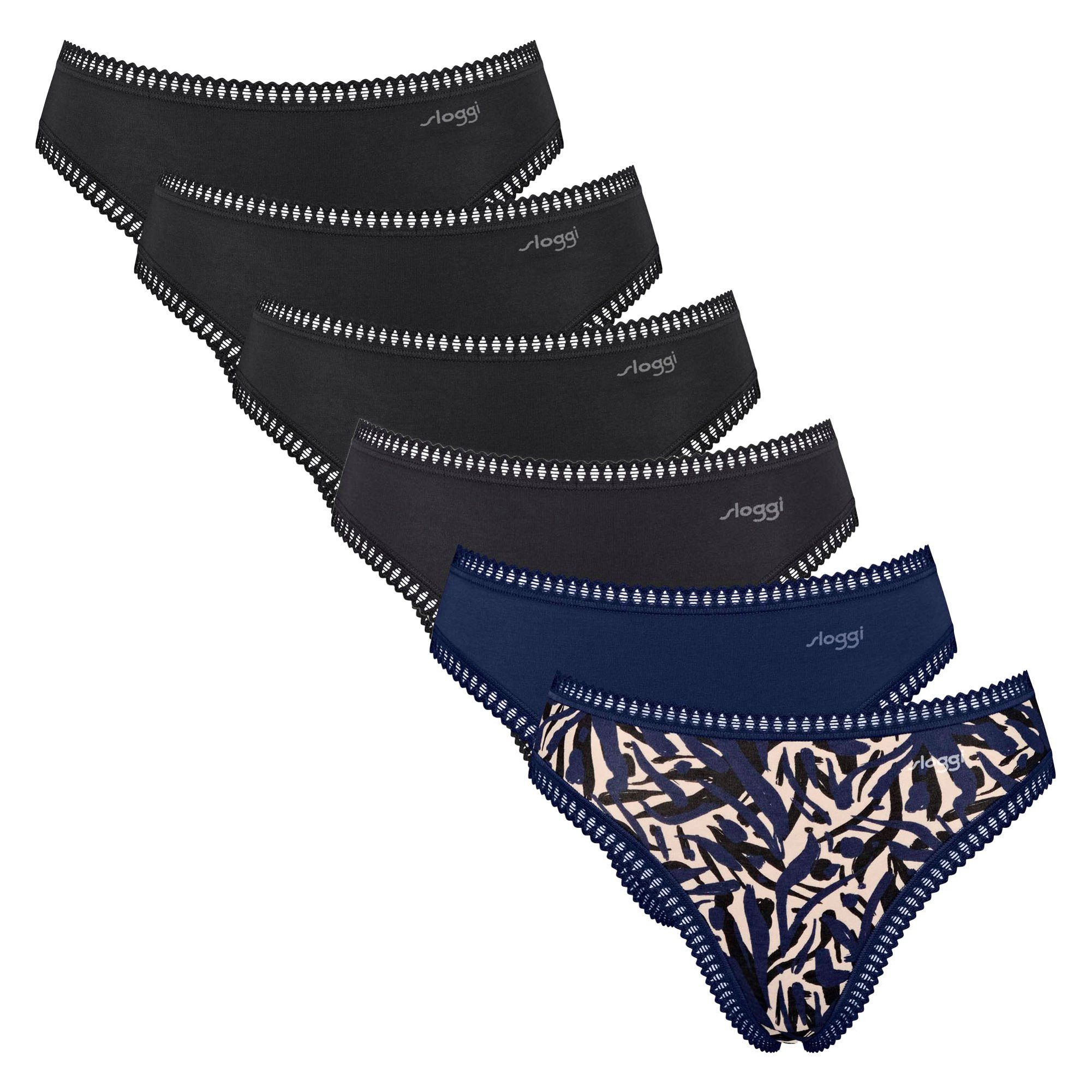 Slip Damen Slip 6er Pack Baumwolle