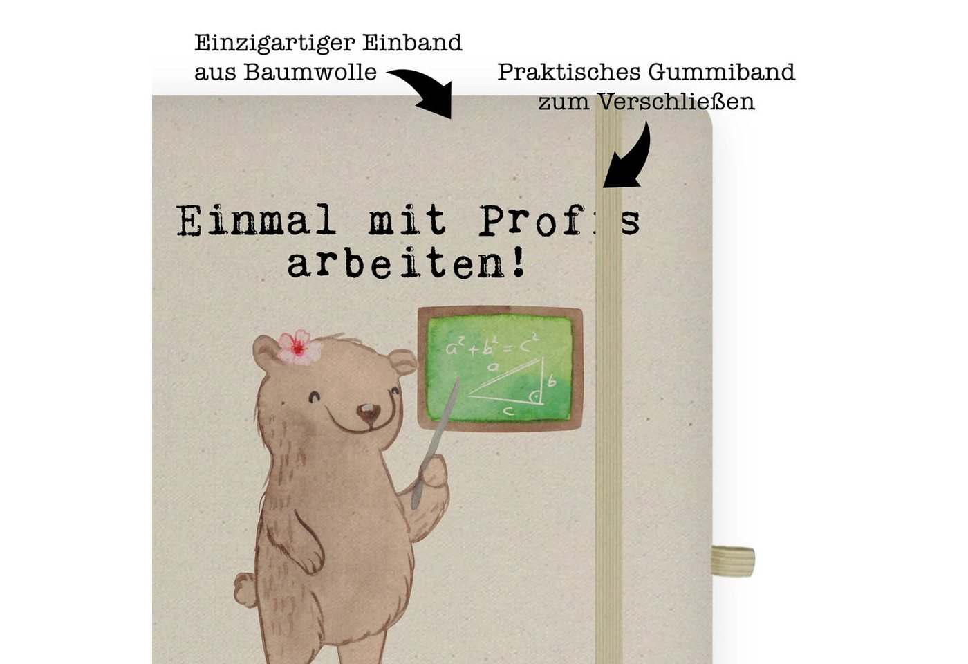Thumbnail - Mr. & Mrs. Panda Notizbuch Mathematiklehrerin Leidenschaft - Transparent - Geschenk, A5 Notizbuc Mr. & Mrs. Panda, Umwel...