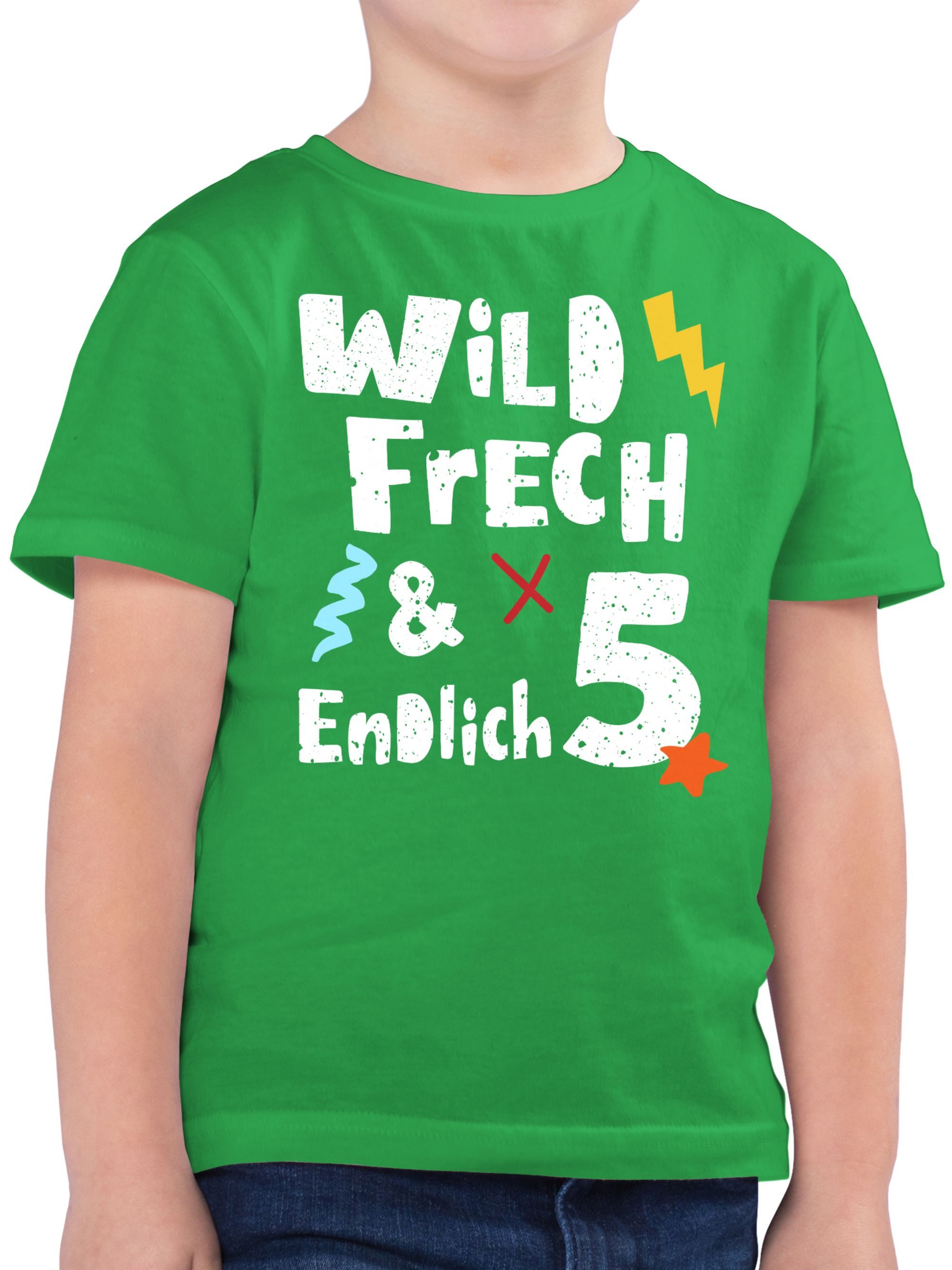 T-Shirt Wild frech und endlich 5 - Fünf Jahre Wunderbar