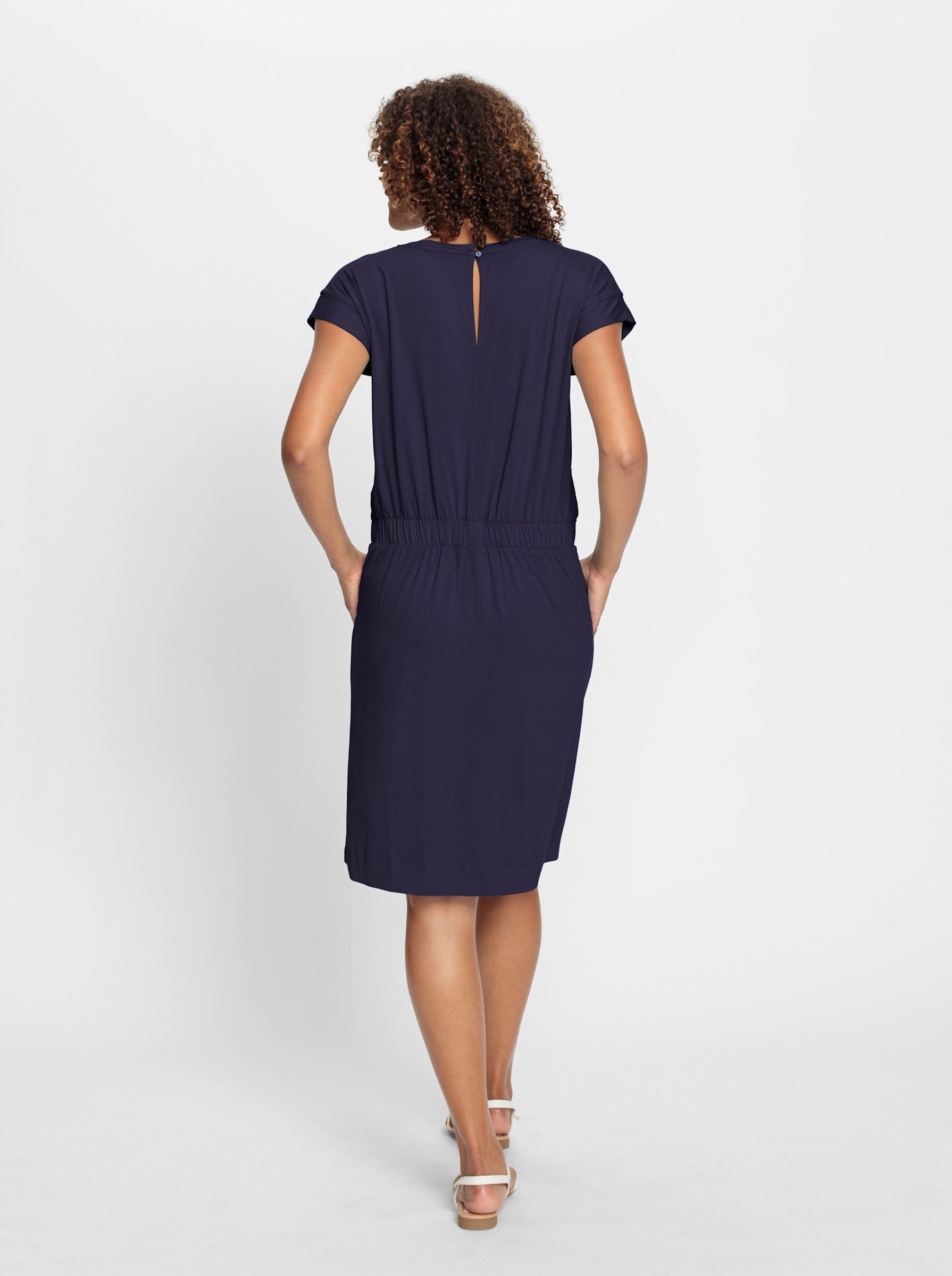 Casual Looks Jerseykleid "Jersey-Kleid" aufgesetzte Taschen günstig online kaufen