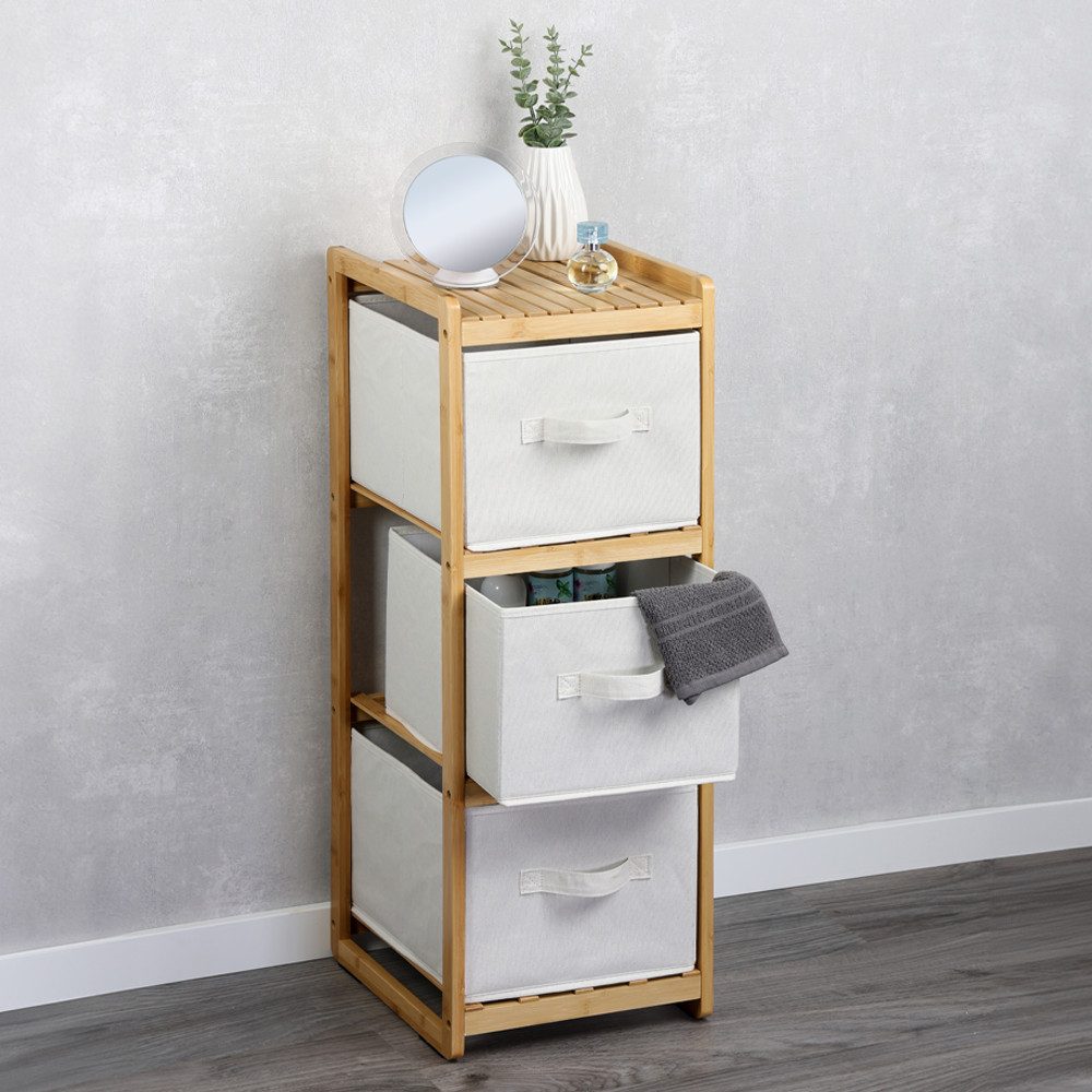 KESPER® Regal Aufbewahrungsregal l mit 3 Boxen, Bambus, FSC, 1-tlg. – Bild 2 von 4