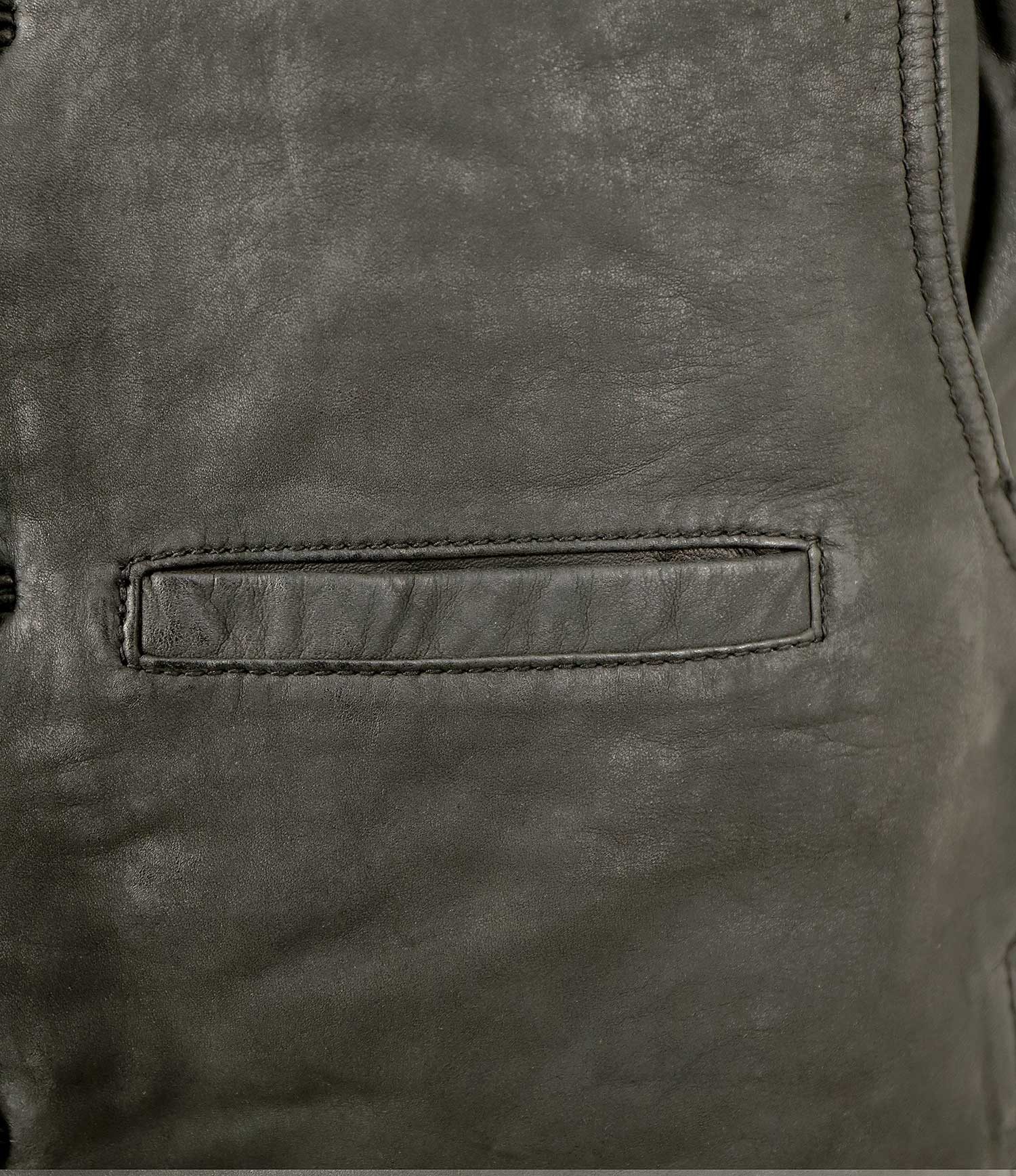 Maddox Lederweste MADDOX - Herren Lederweste Lammnubuk schwarz antik – Bild 5 von 5