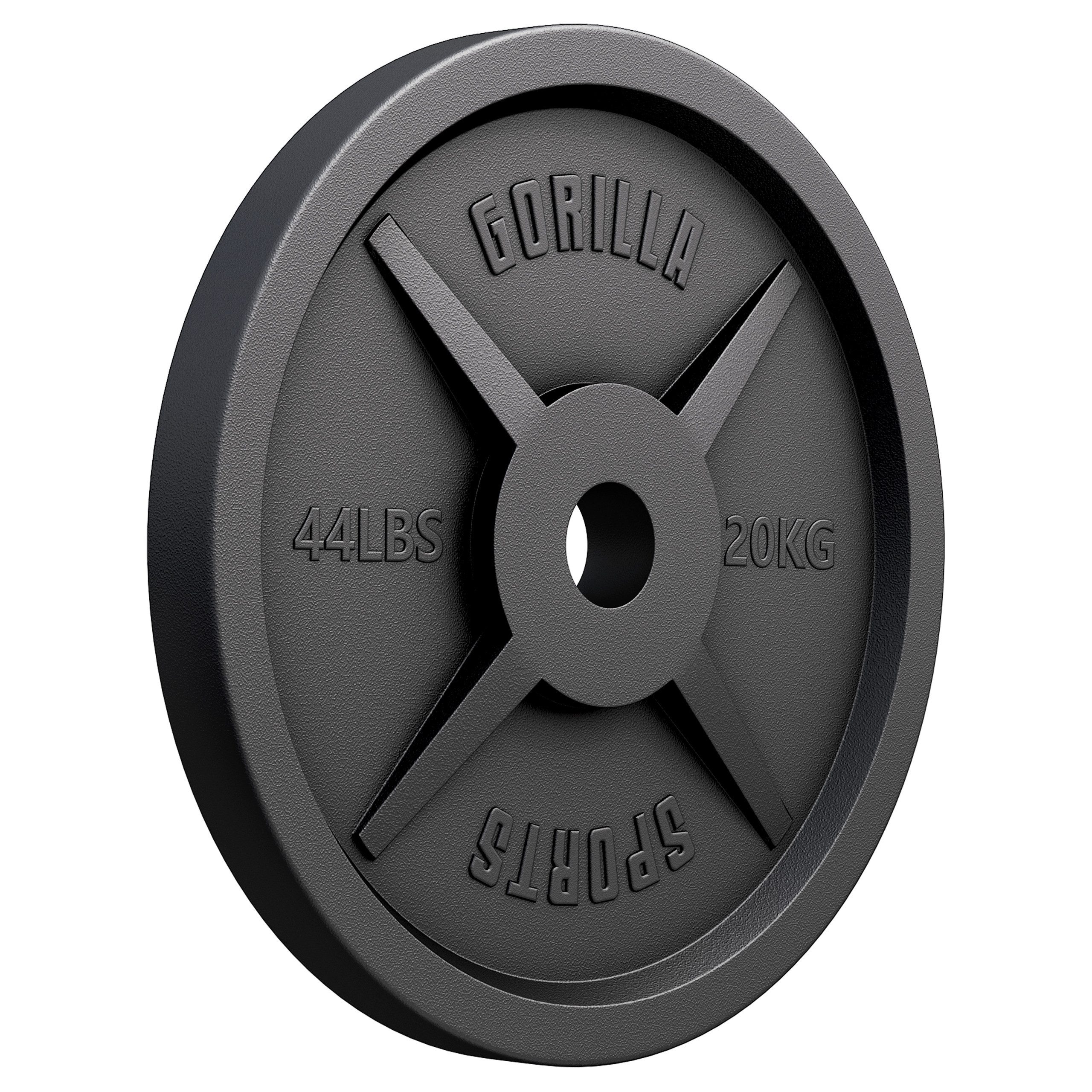 GORILLA SPORTS Hantelscheibe Hantelscheibe Olympia Gusseisen 50/51 mm, 20 kg