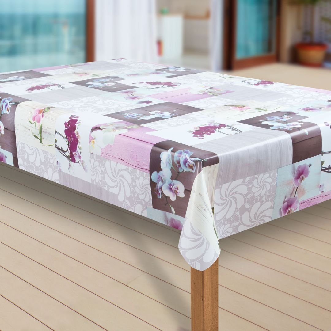 laro Tischdecke Wachstuch-Tischdecken Abwaschbar Orchidee rechteckig günstig online kaufen