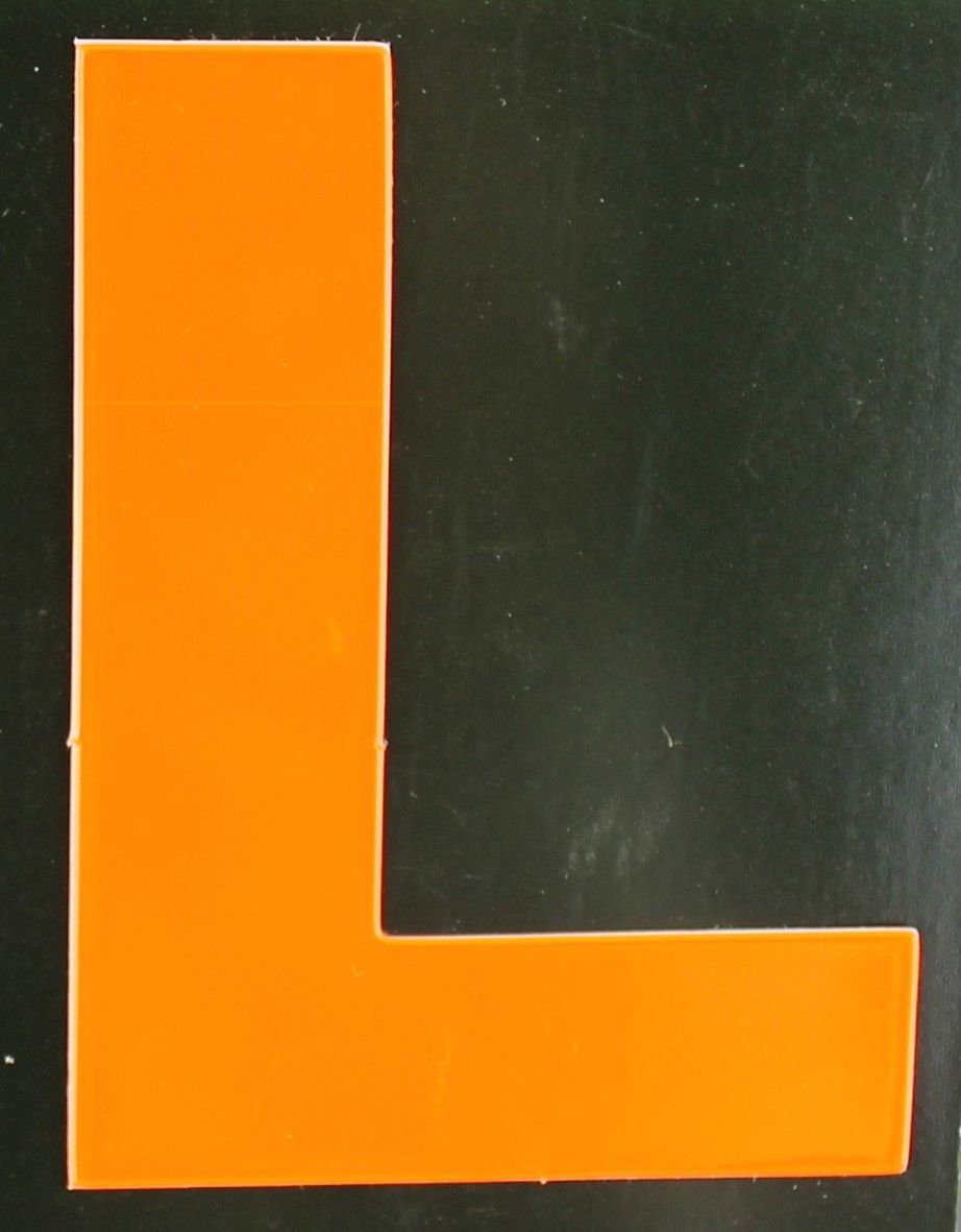 Aco Hausnummer Conacord Reflektierender Klebebuchstabe L orange L | Hausnummern