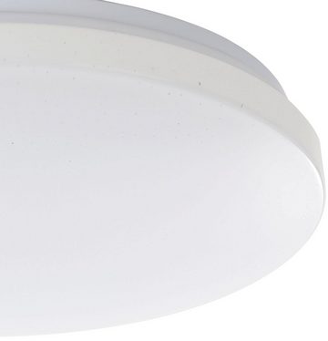 EGLO Deckenleuchte FRANIA-S, LED fest integriert, Neutralweiß, Deckenleuchte, Kristall-Effekt, Wandlampe, Badezimmer, IP44, Ø 31 cm