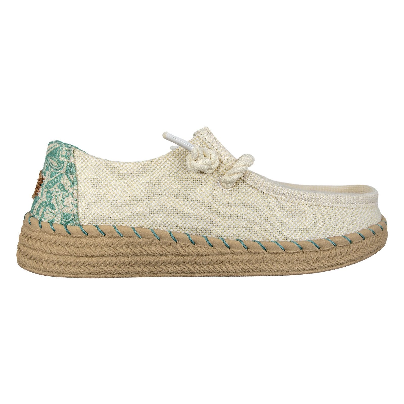 Hey Dude Wendy Espadrille Hibiscus Slip-On Sneaker mit Ziernähten
