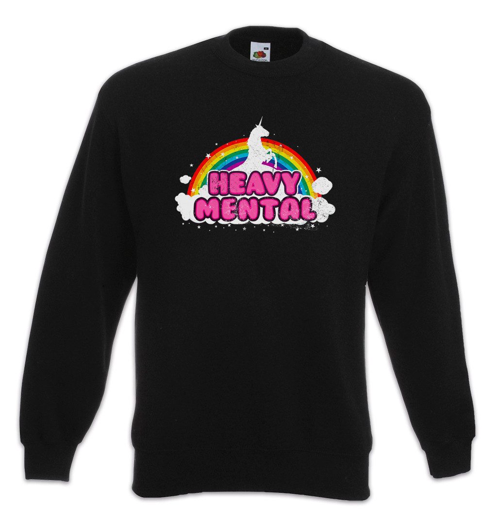 Sweatshirt Heavy Mental Sweatshirt Rainbow Regenbogen Metal Unicorn Einhorn Music