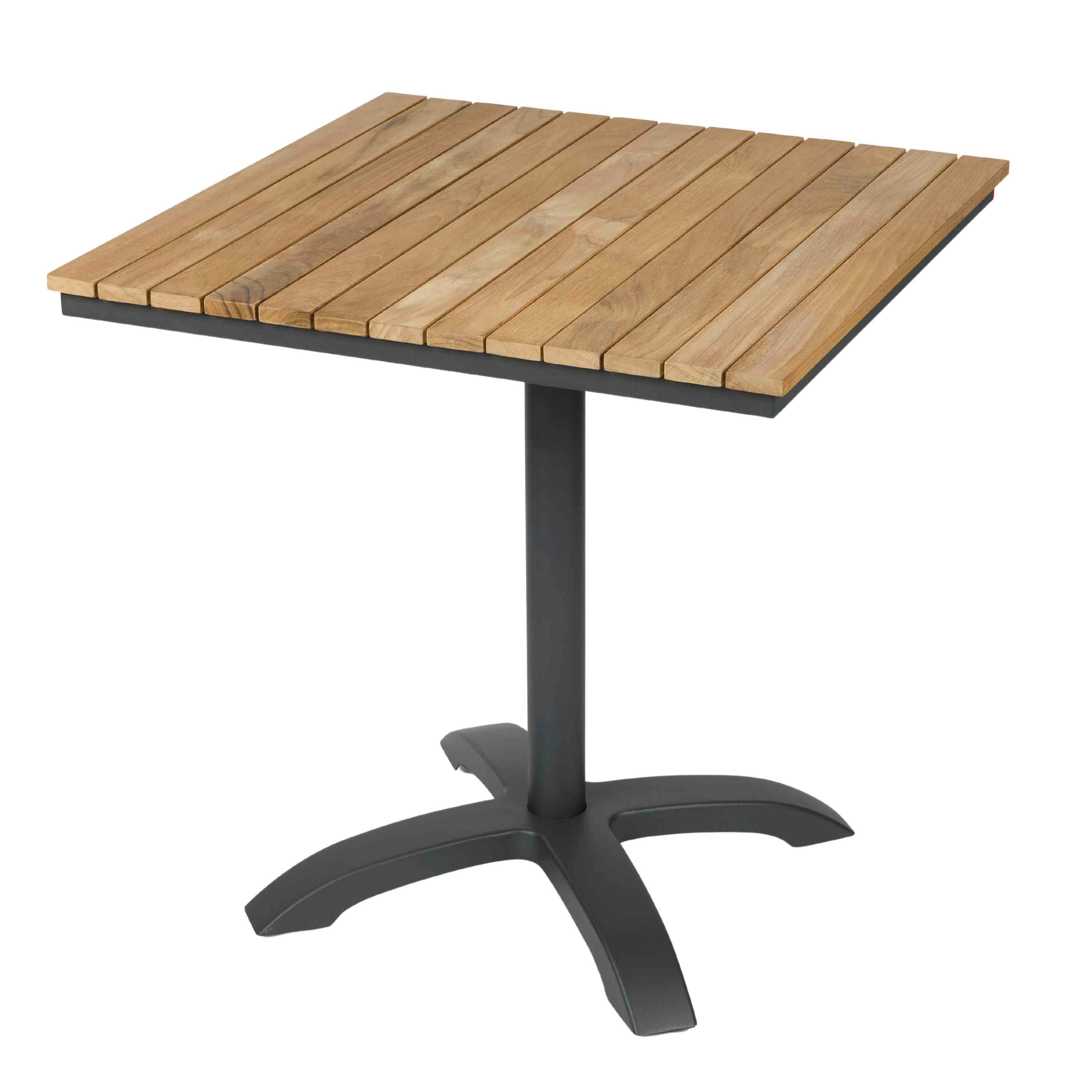 Cinas Gartentisch Mood (1-St), Balkontisch, rostfreies Aluminium, Teakholz, Garten, Terasse