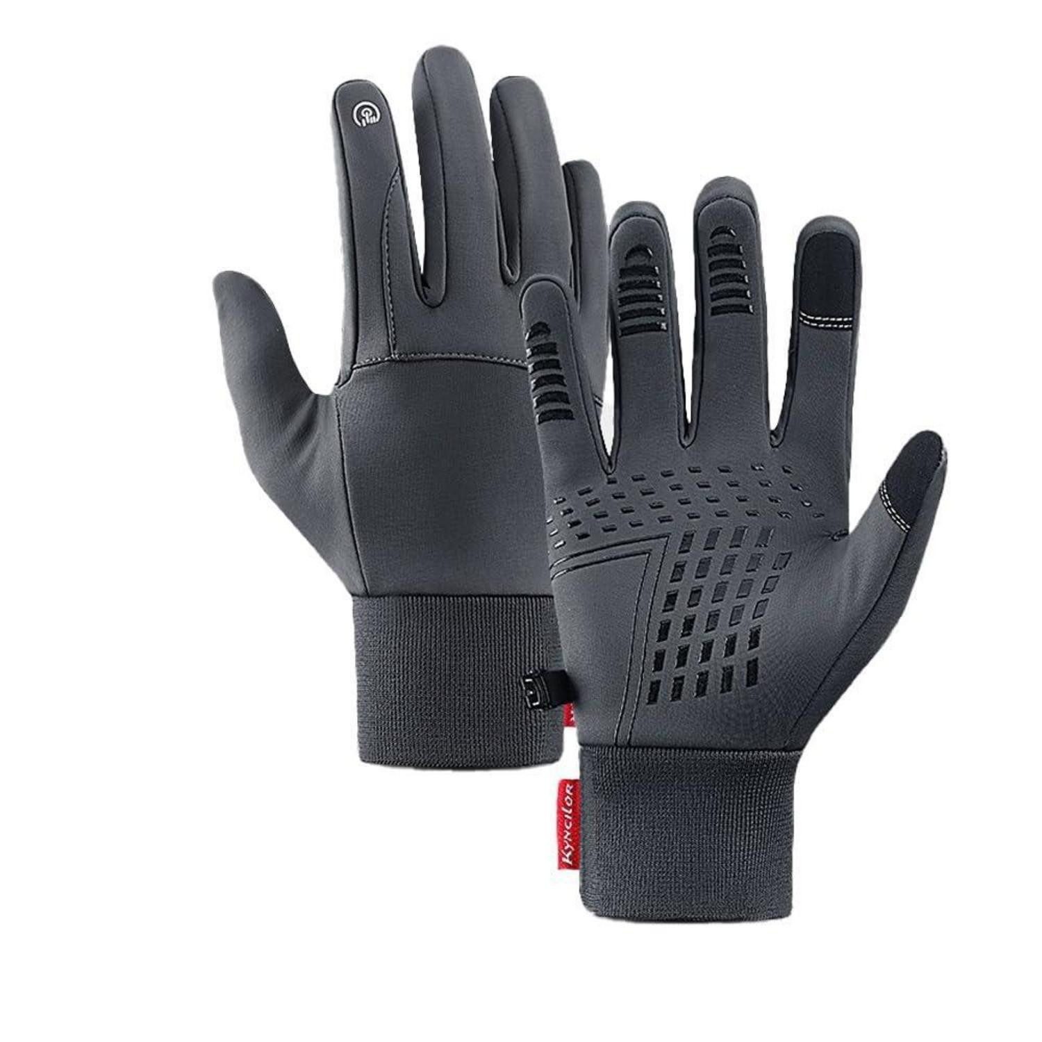 LuxusKollektion Thermohandschuhe Thermo-Handschuhe Herren Damen Grau S XL Touchscreen (1-St)