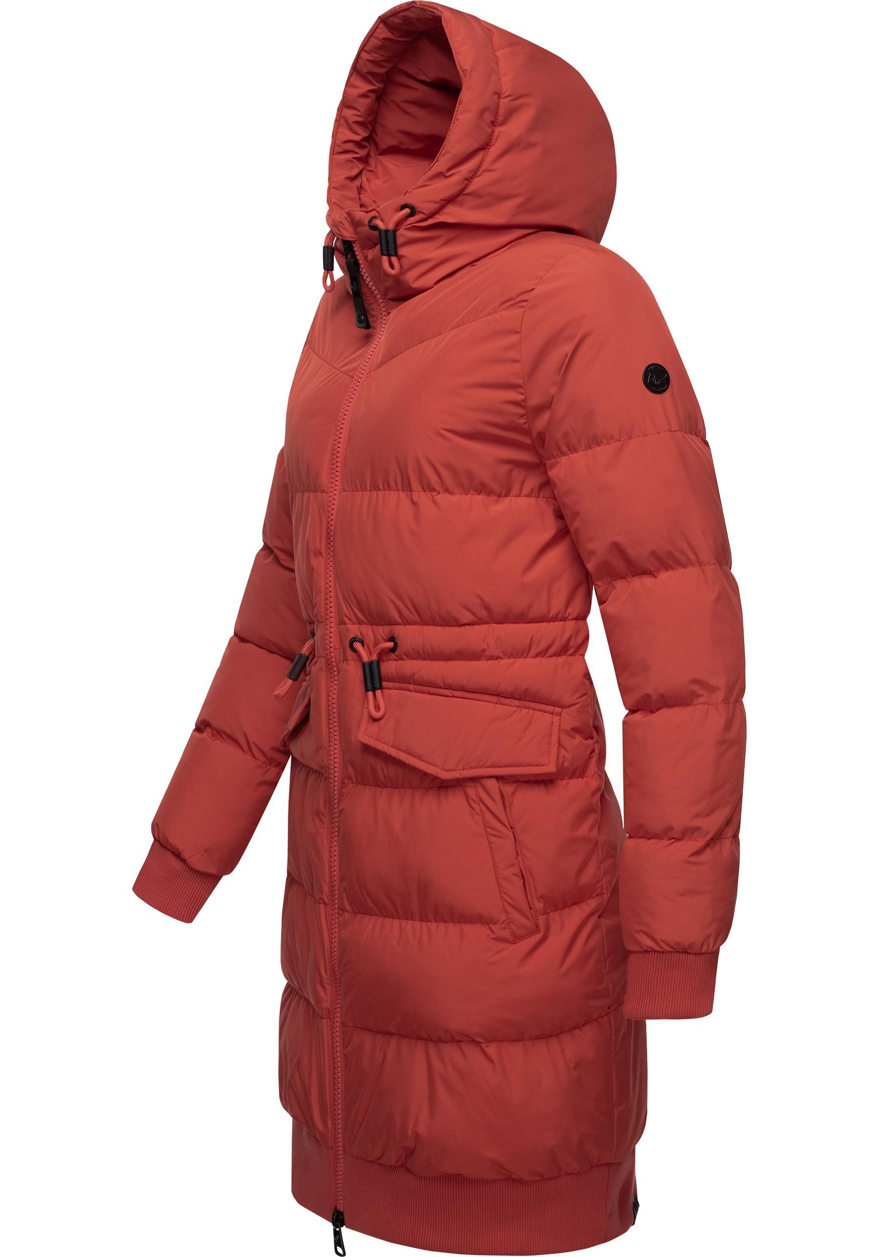 Ragwear Steppmantel Briosh Wasserdichter Damen Wintermantel mit Kapuze