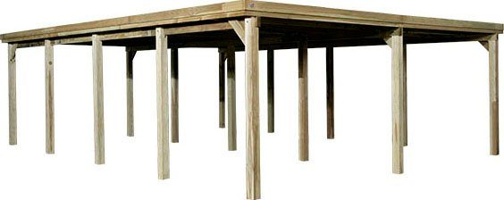 weka Doppelcarport 618 Gr.3, BxT: 603x802 cm, 215 cm Einfahrtshöhe
