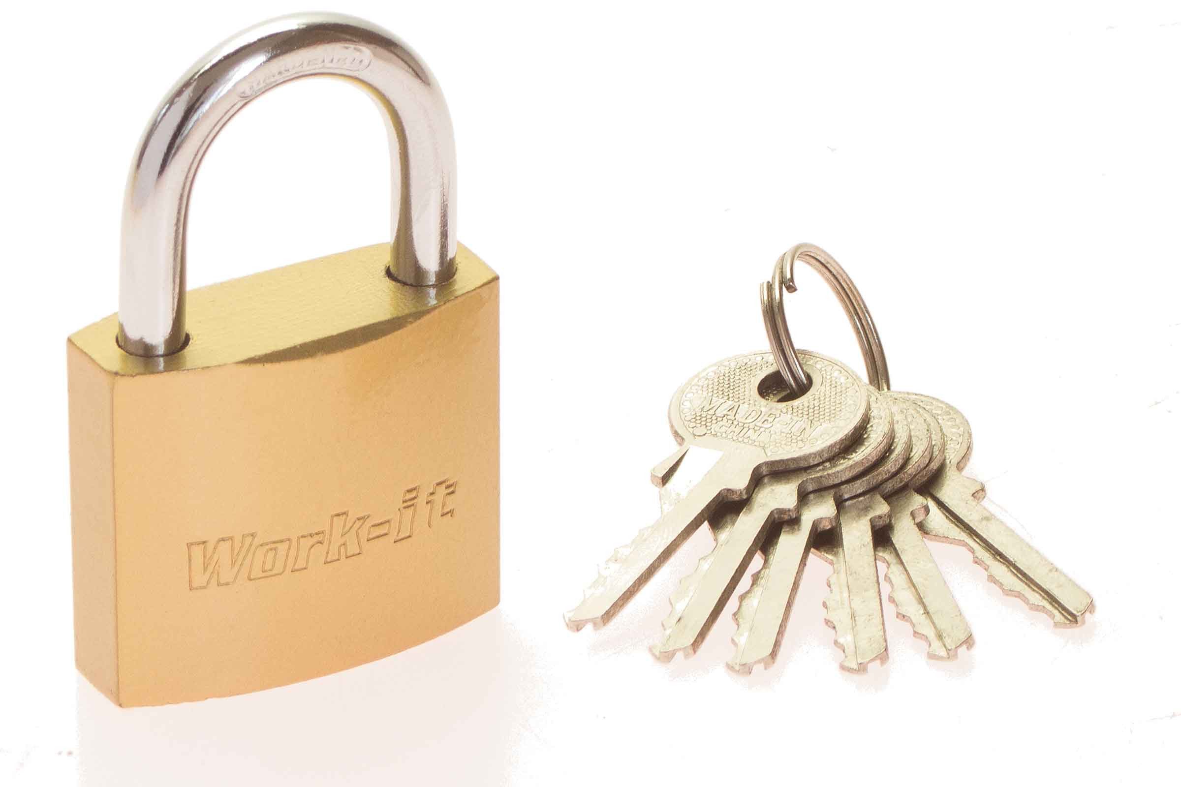 Work-it Vorhängeschloss Vorhängeschlösser Gleichschließend, (3-tlg), gleichschließend