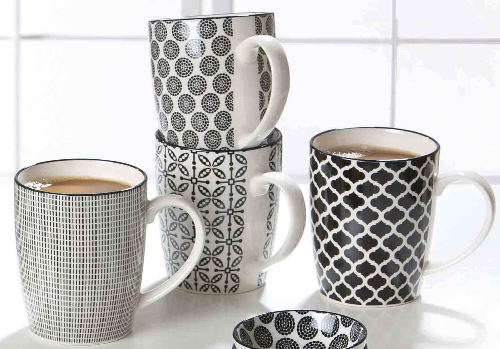 Ritzenhoff & Breker Frühstücks-Geschirrset Takeo Frühstücksset 12er Set (12-tlg), 4 Personen, Porzellan
